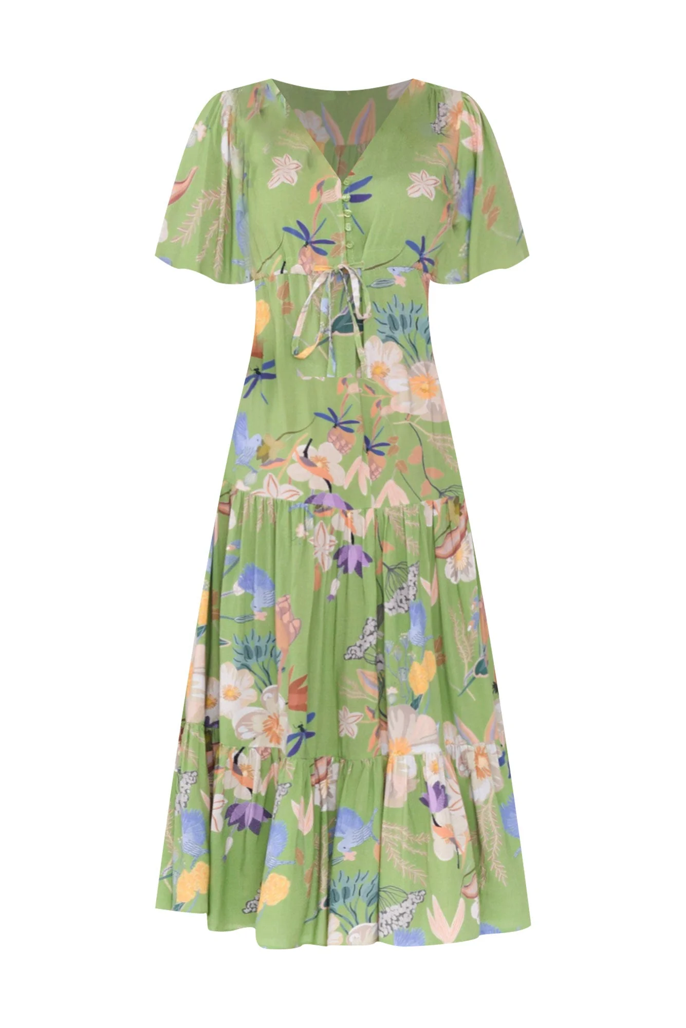 Cooper Green Bloom Tier Dress