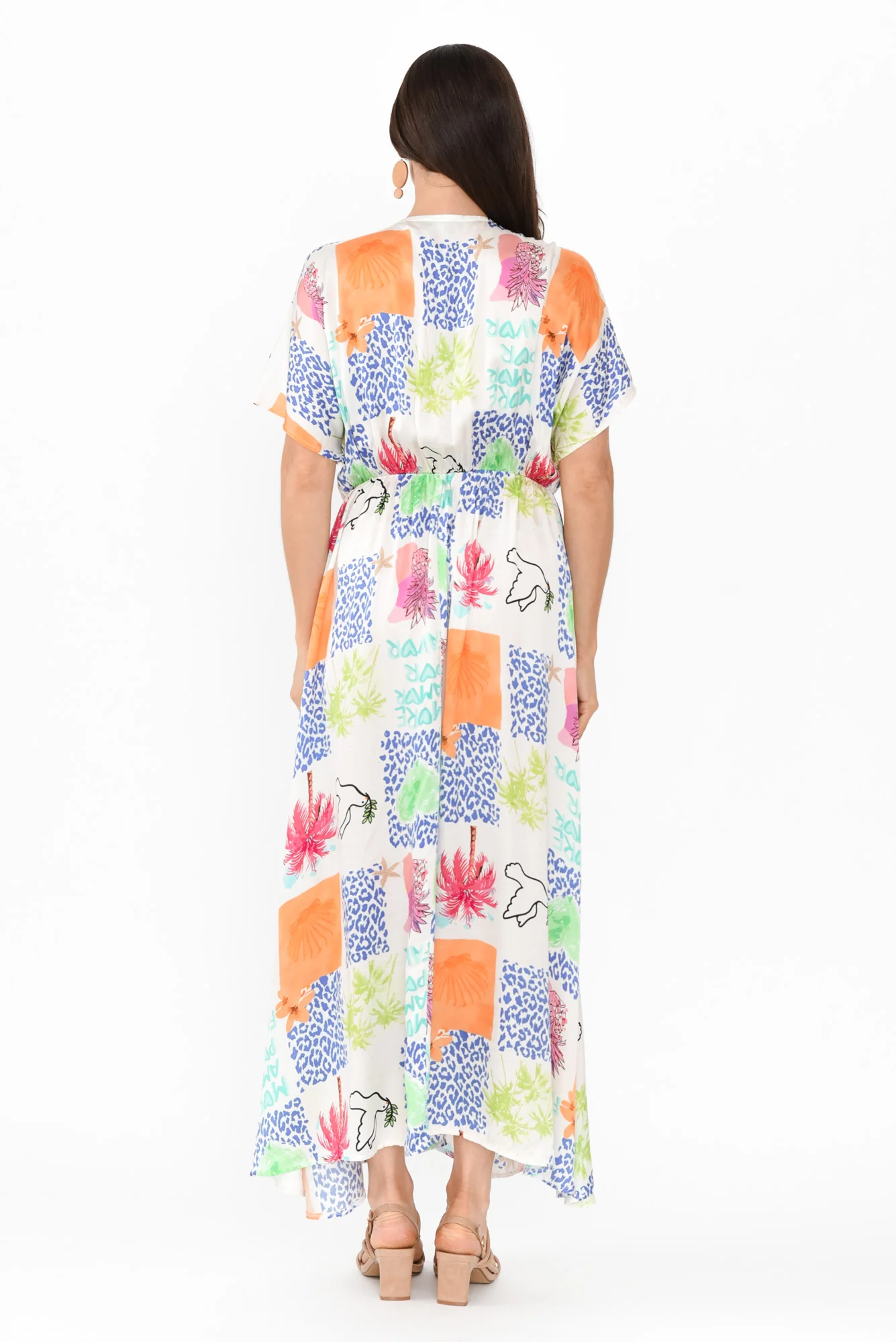 Rosina White Jungle Tie Dress