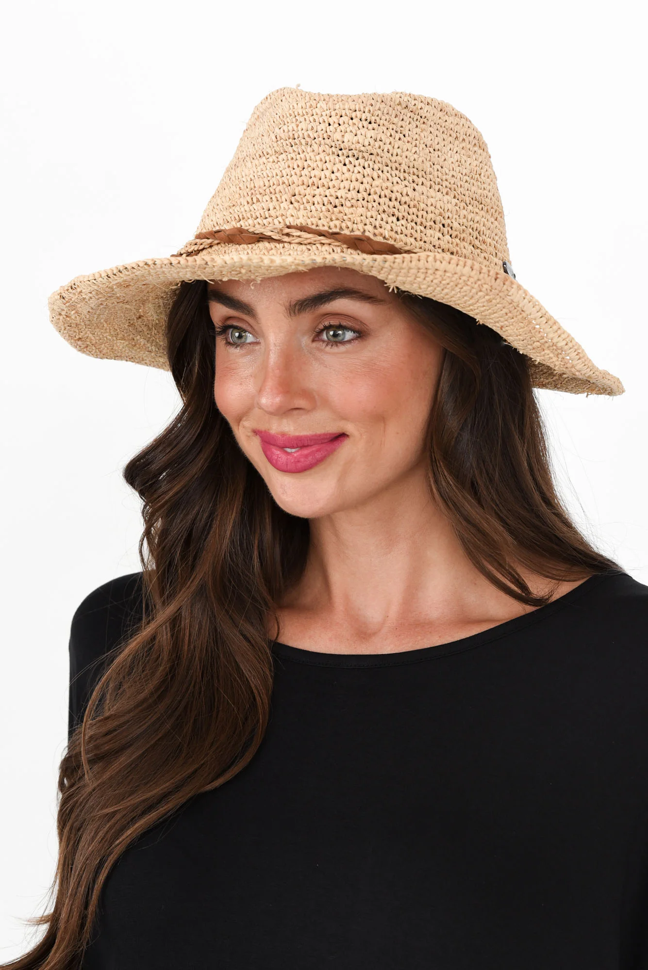 Marjo Natural Raffia Cowboy Hat