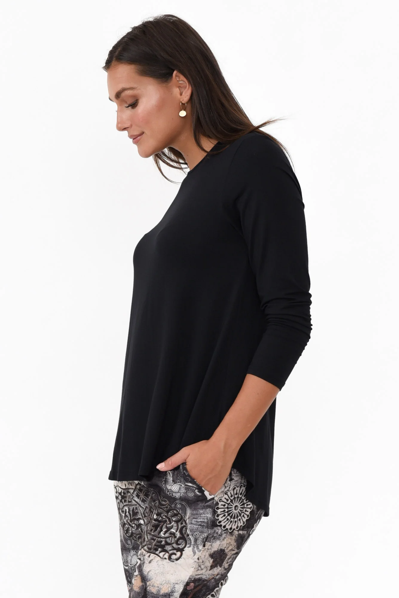 Carla Black Micro Modal Top