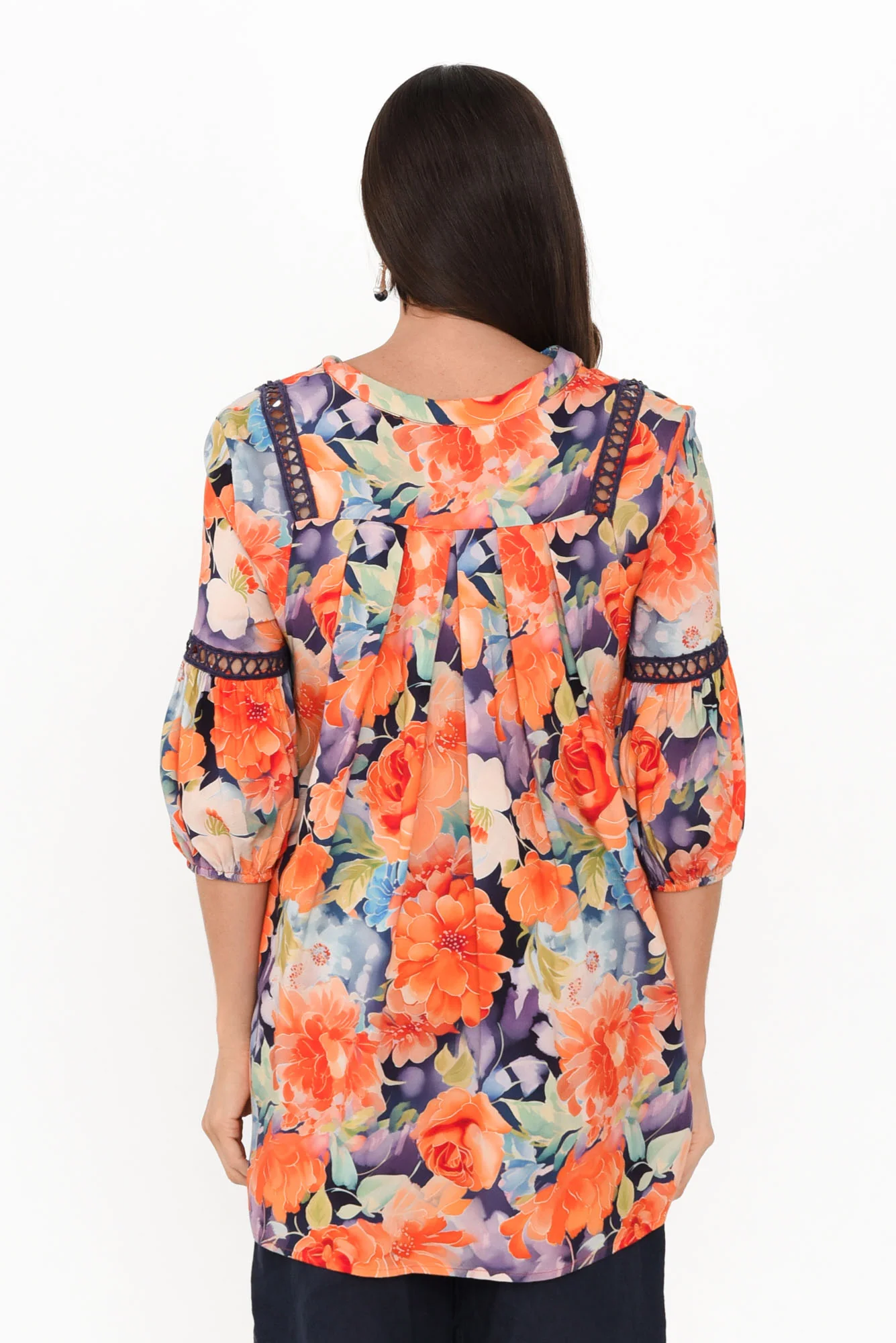 Primrose Orange Floral Top