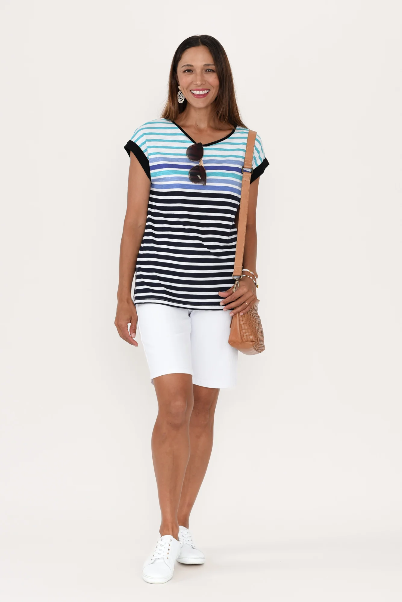 Gabby White Denim Bermuda Short