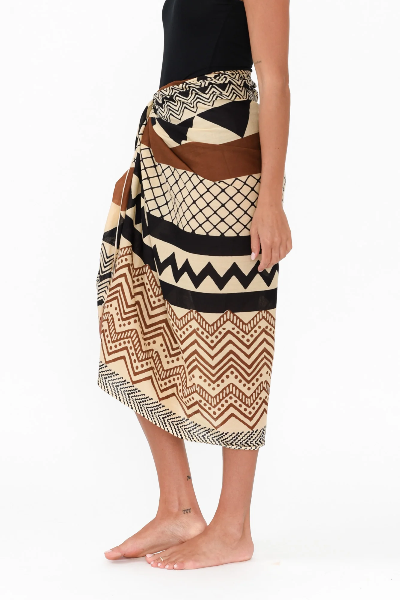 Rimini Brown Geo Sarong