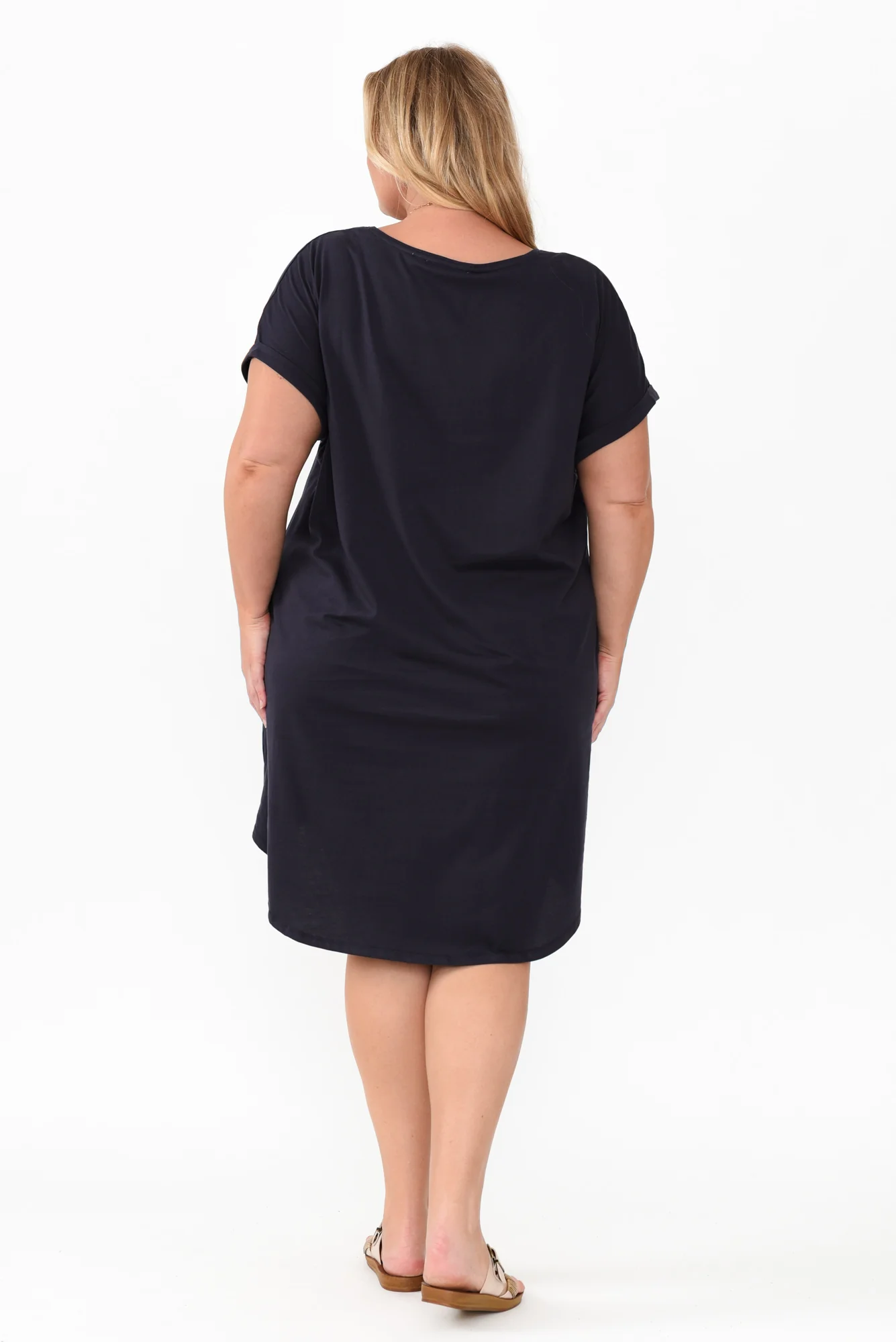 Maxine Charcoal Cotton T-Shirt Dress