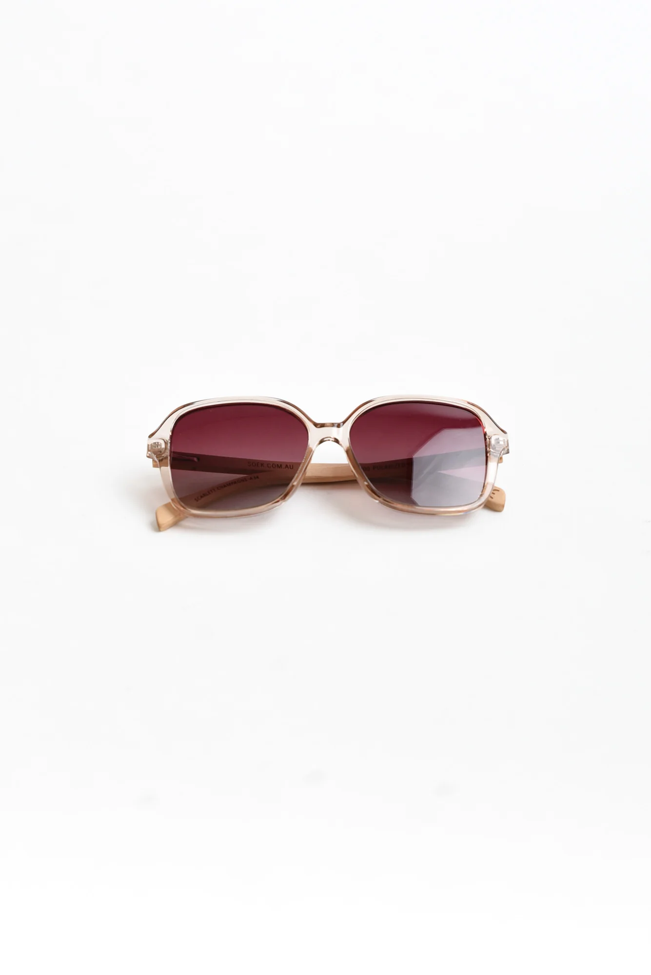 Sadie Champagne Wooden Sunglasses