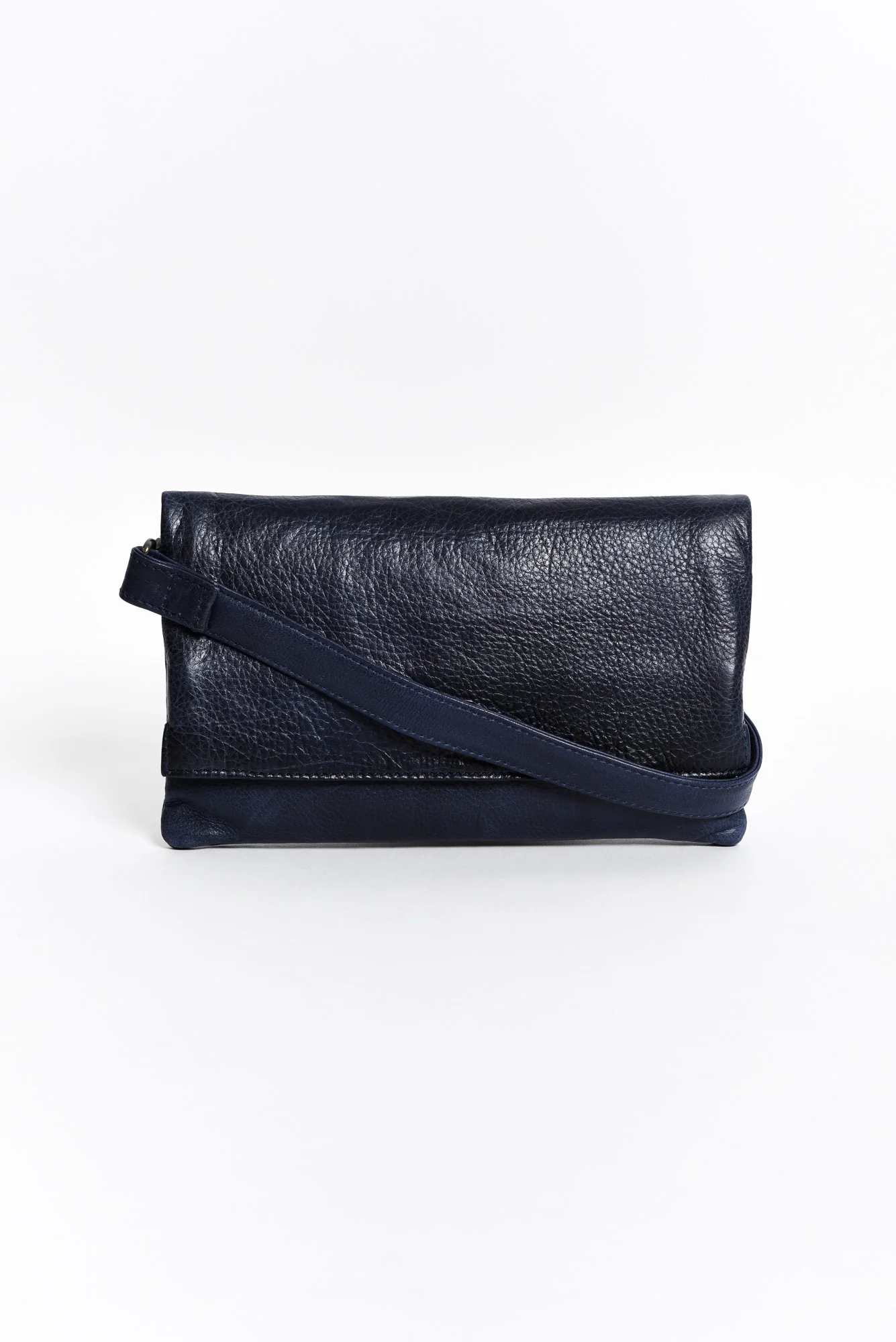 Aluka Navy Leather Bag