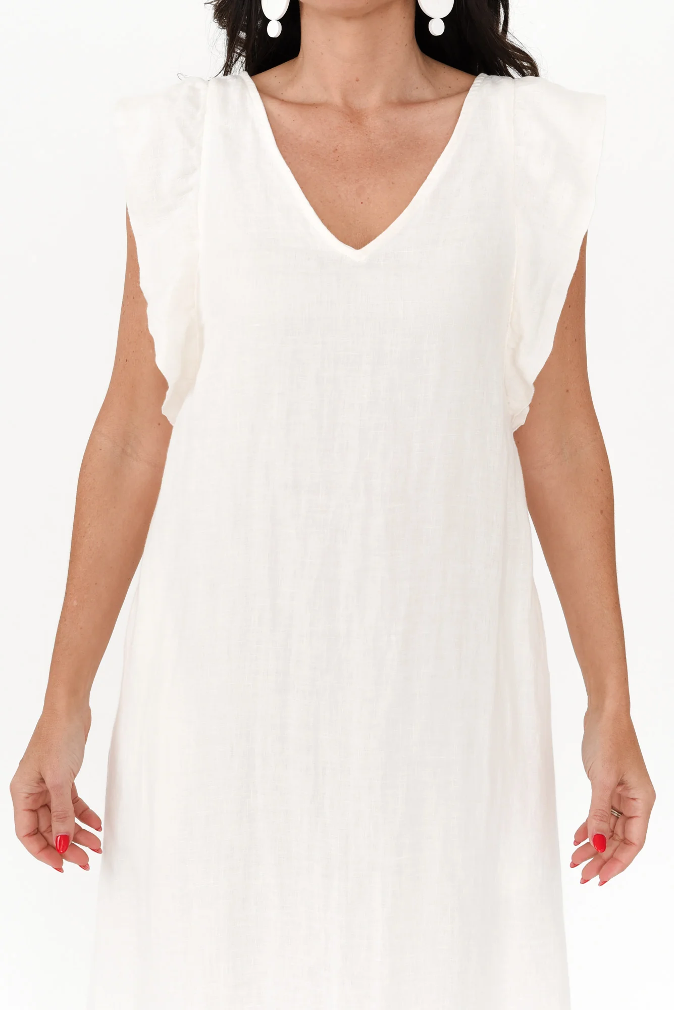 Matilda White Linen Dress