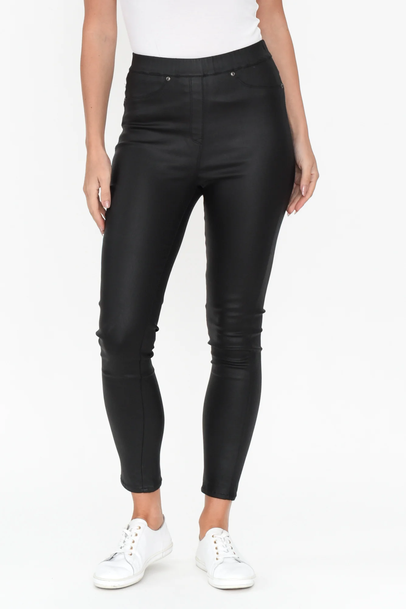 Sawyer Black Wet Look Pants