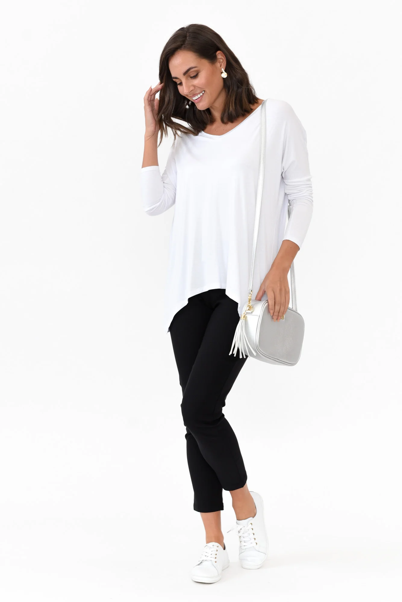 Olympia Black Straight 7/8 Pants