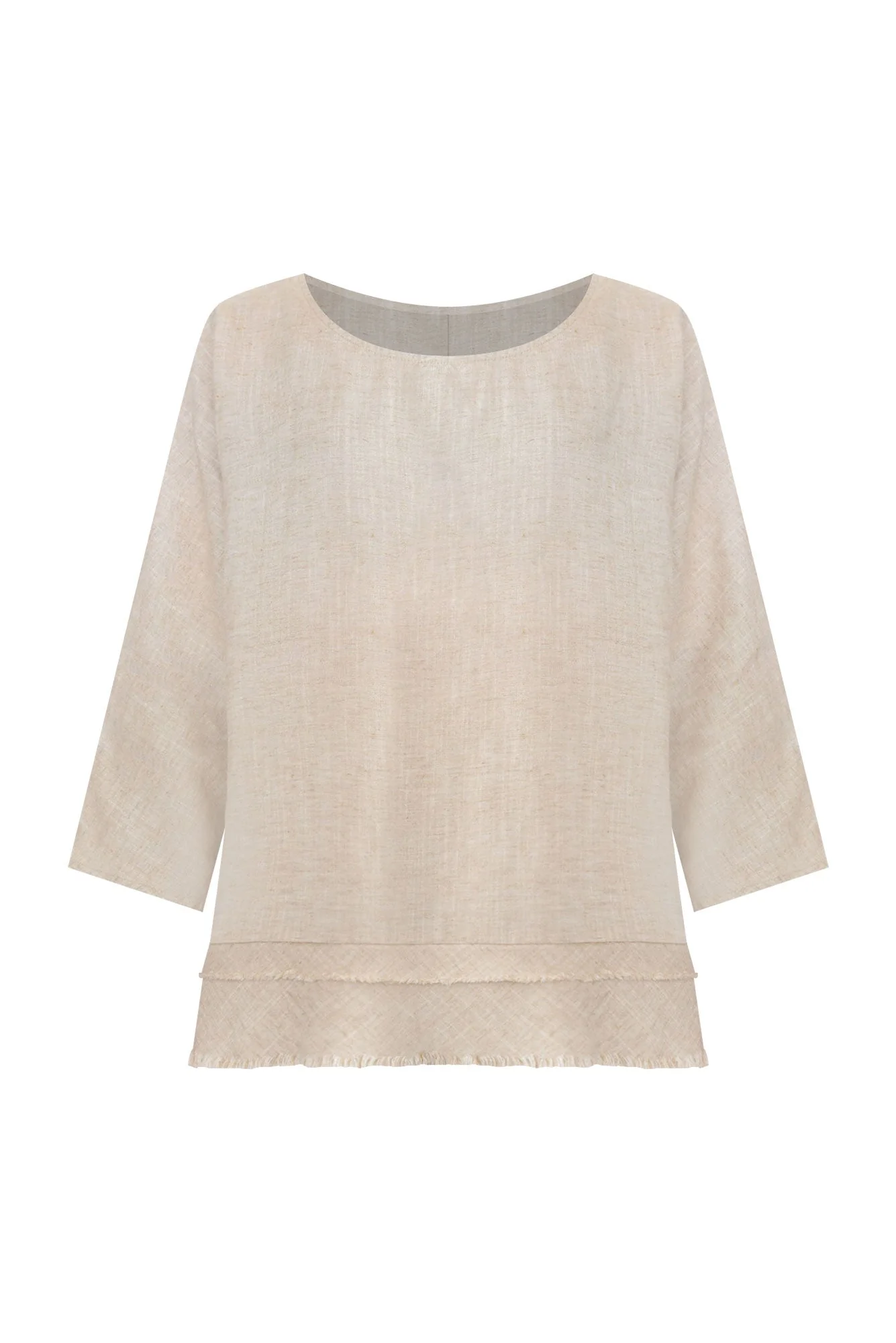 Johanna Beige Linen Blend Top