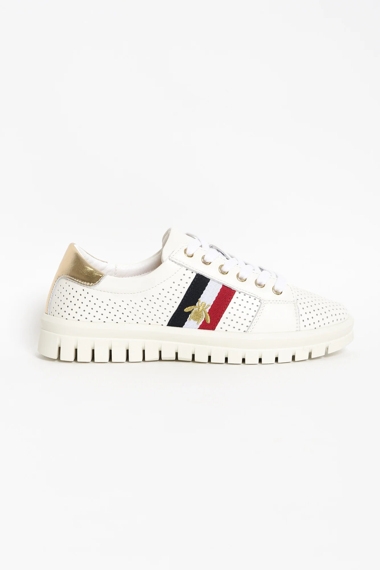 Elope White Bee Leather Sneaker