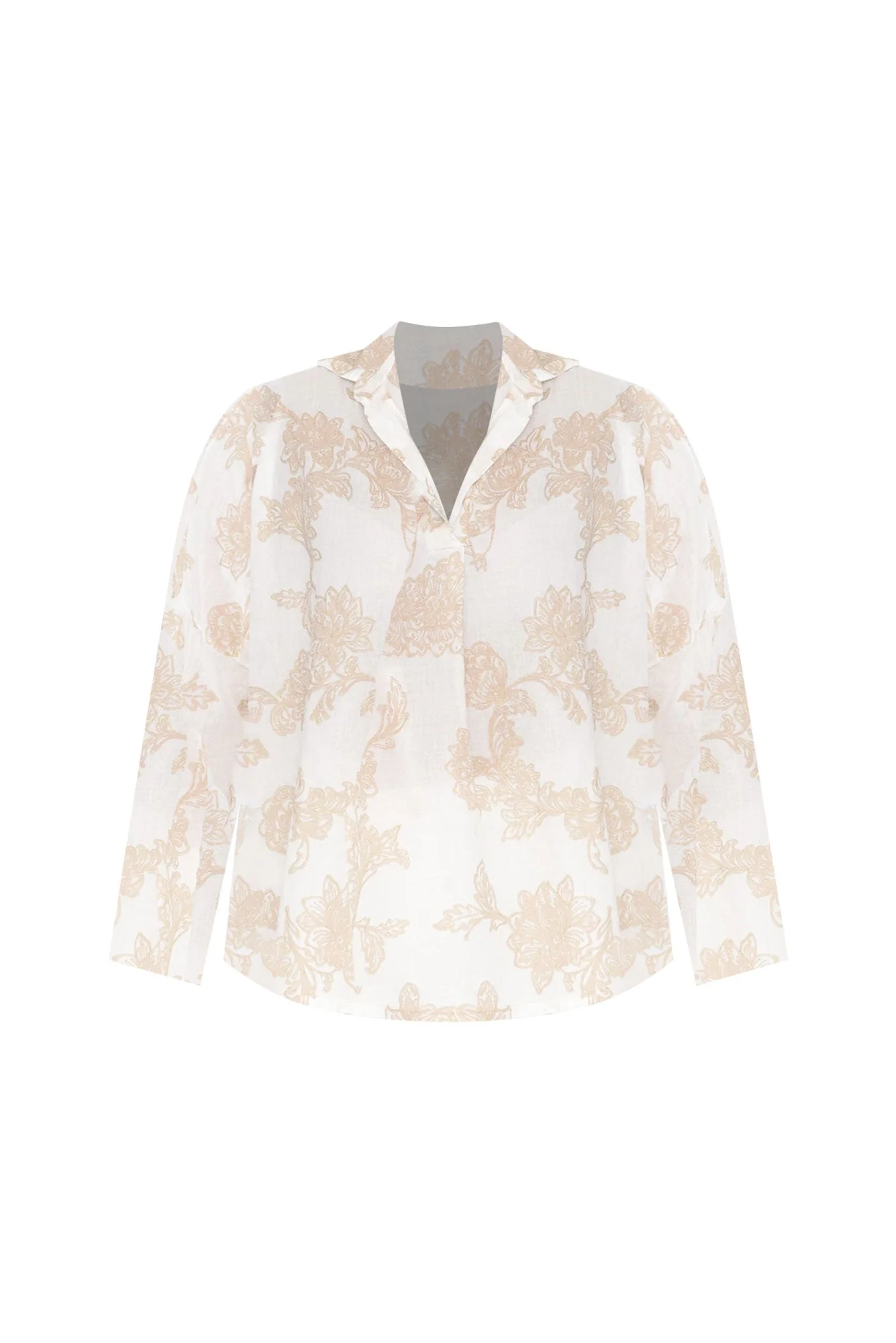 Philly Cream Floral Cotton Top