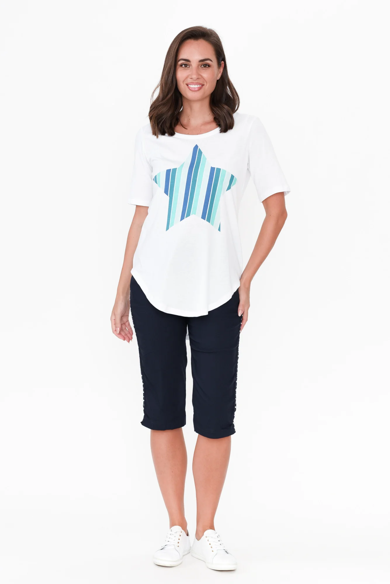 Ariana Blue Star Cotton Tee