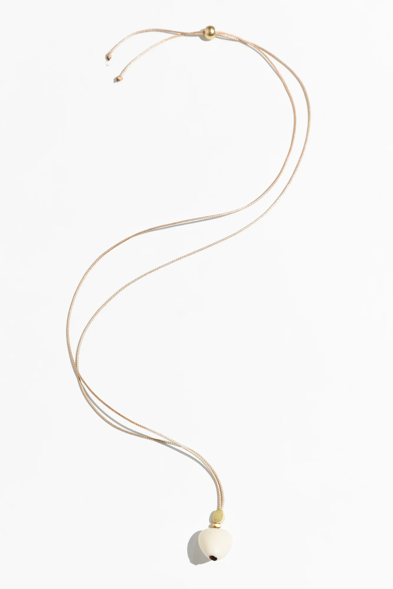 Persia White Heart Pendant Necklace