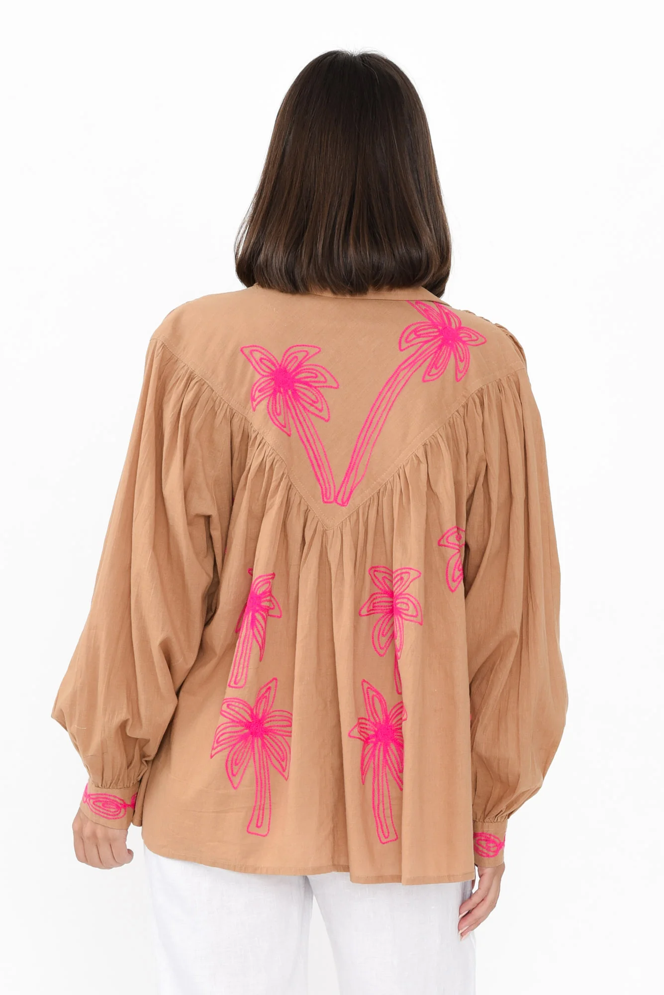 Pam Brown Embroidered Cotton Shirt