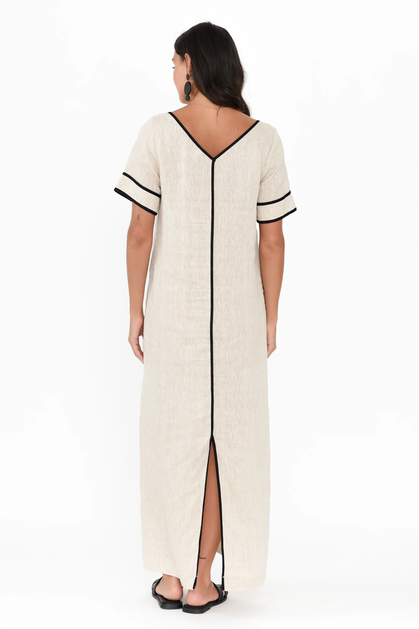 Juniper Natural Contrast Linen Dress