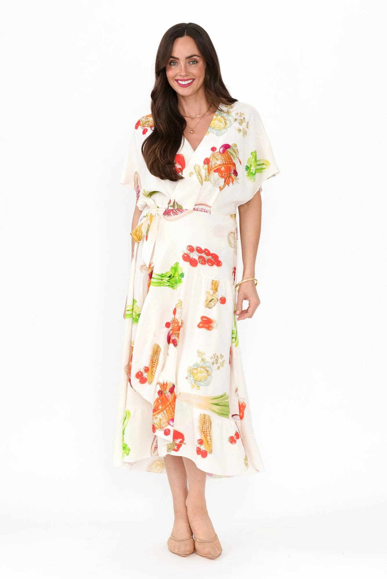 Luanne White Harvest Linen Blend Dress