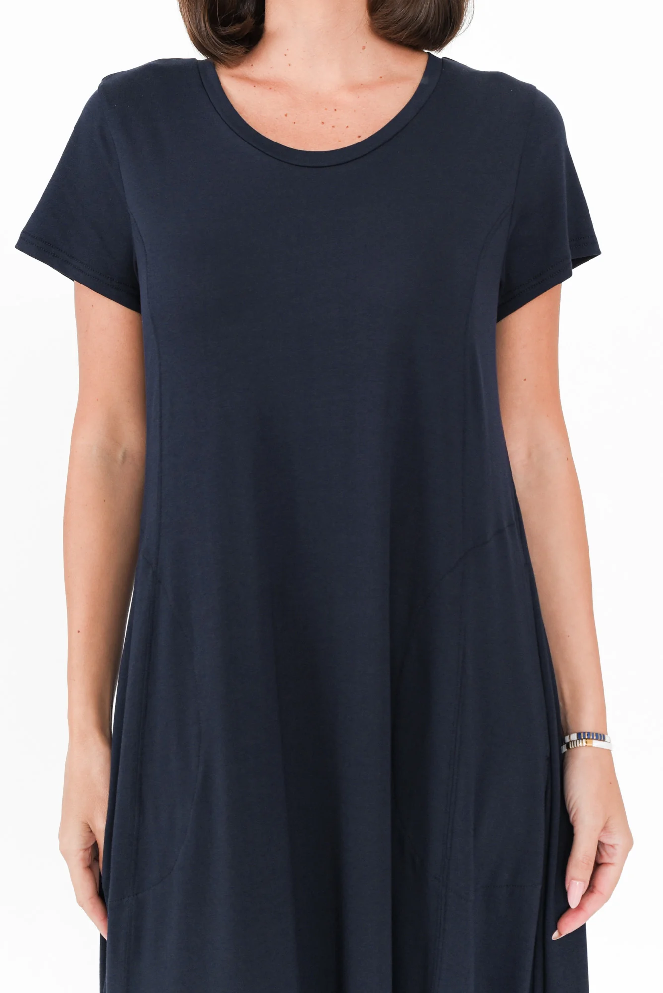 Patrick Navy Cotton Pocket Dress