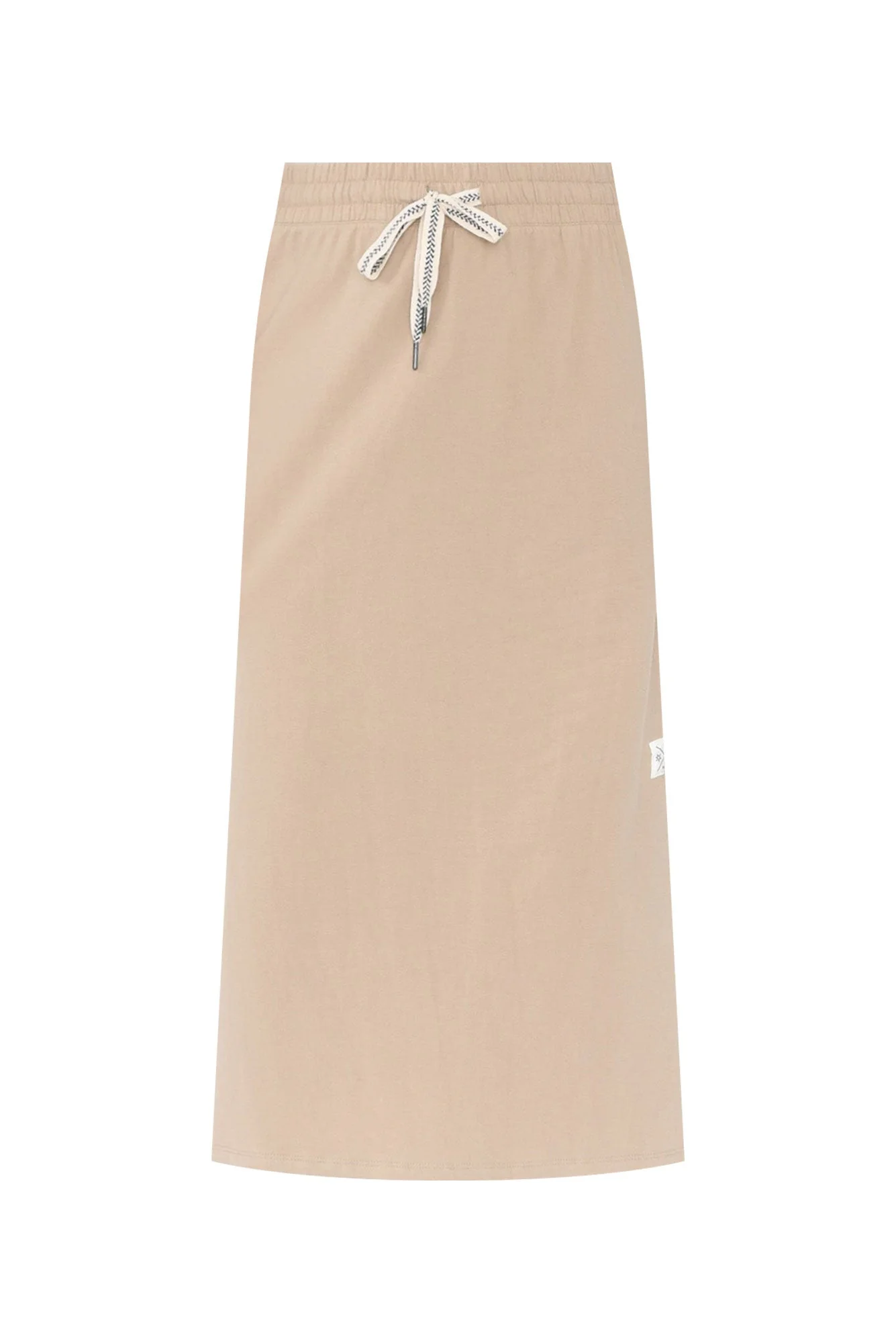 Travel Beige Cotton Maxi Skirt