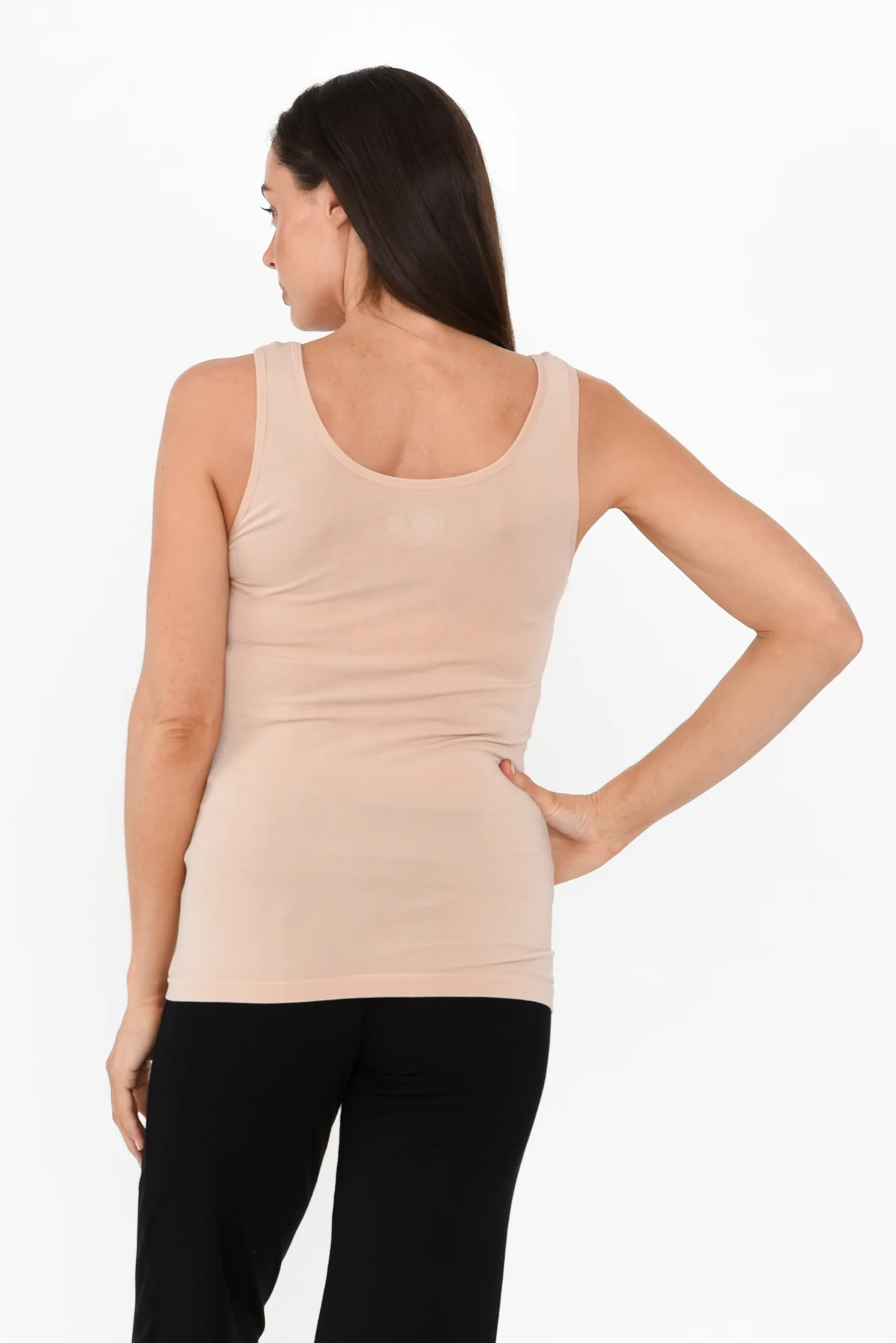 Maya Nude Bamboo Scoop Singlet