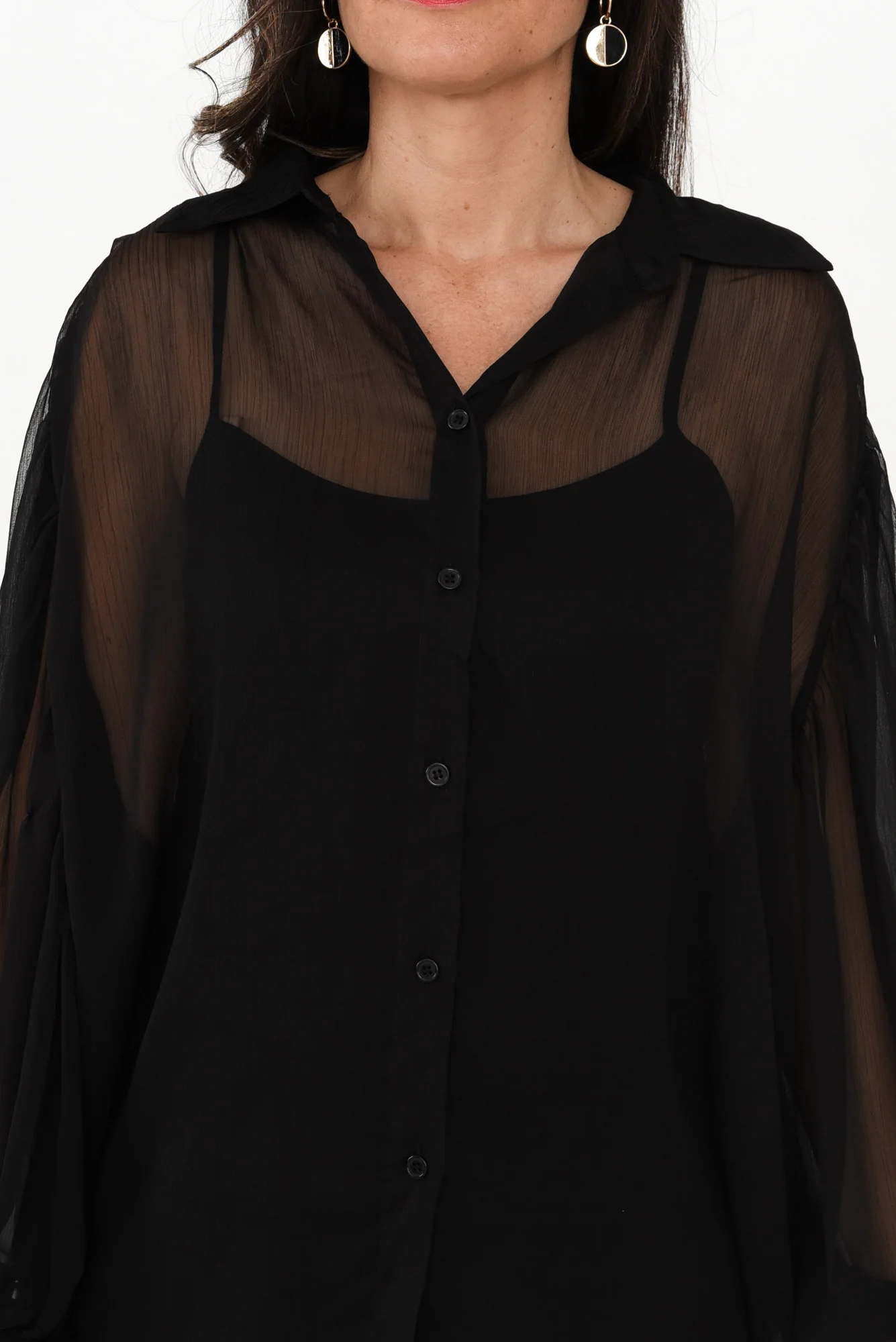 Eden Black Collared Shirt