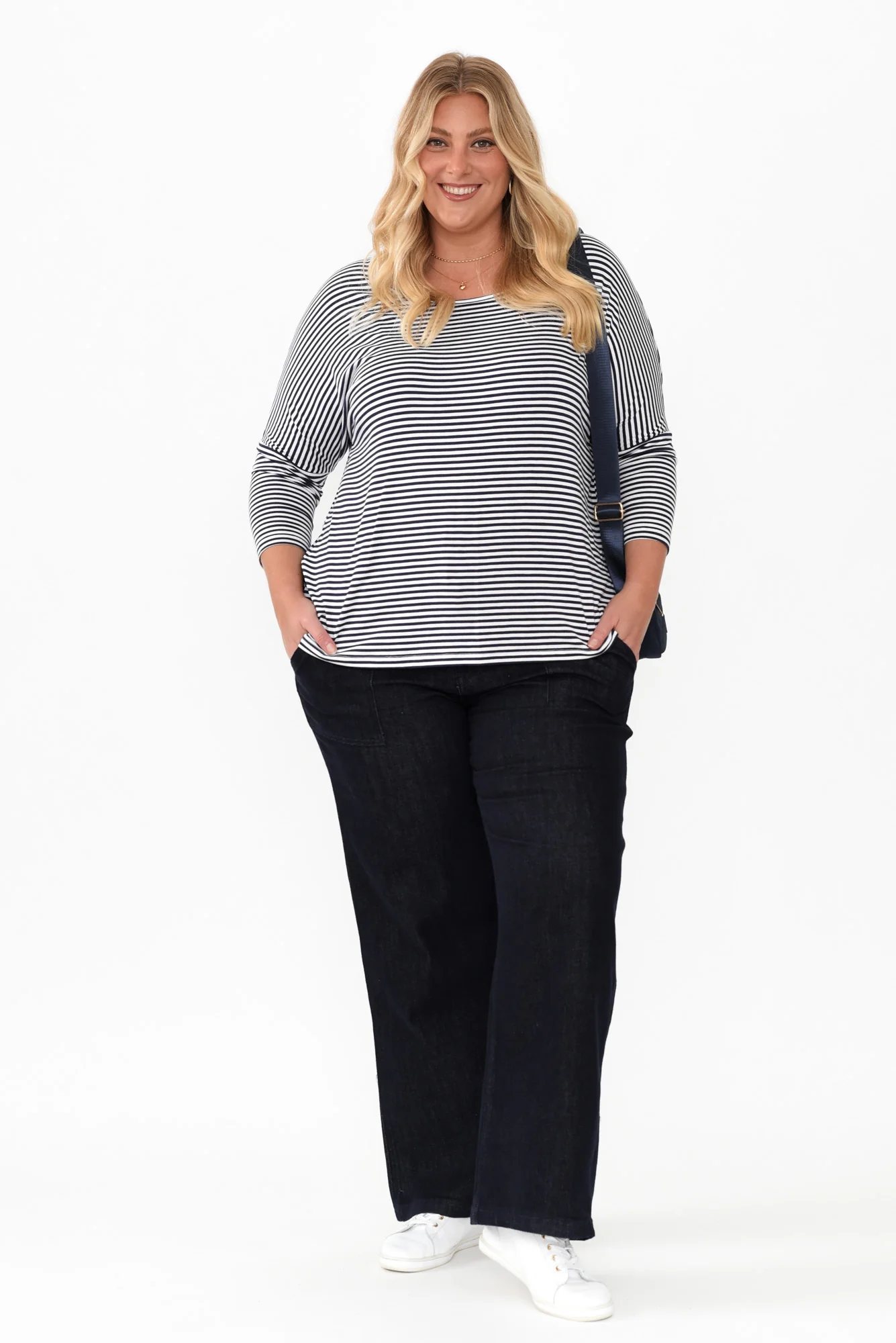 Orwell Dark Blue Wide Leg Jeans