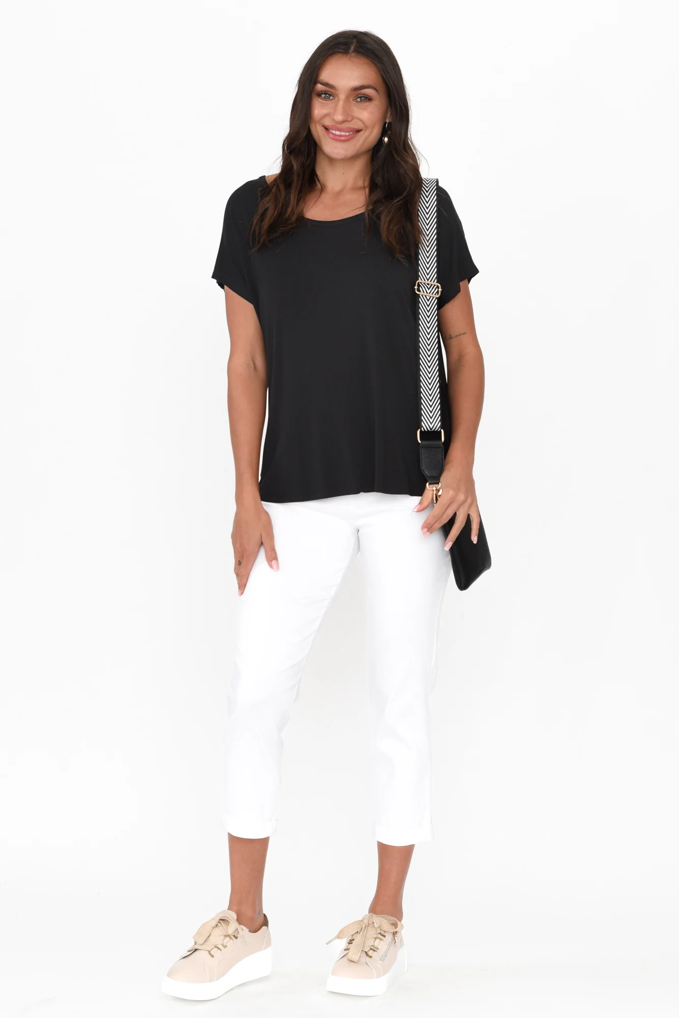 Eadie Black Bamboo Top