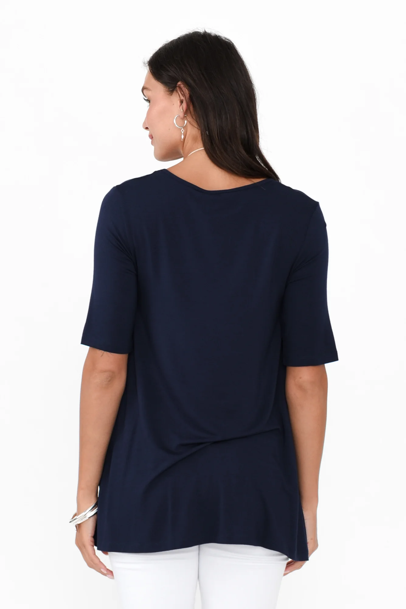 Carter Navy Bamboo Tunic Top