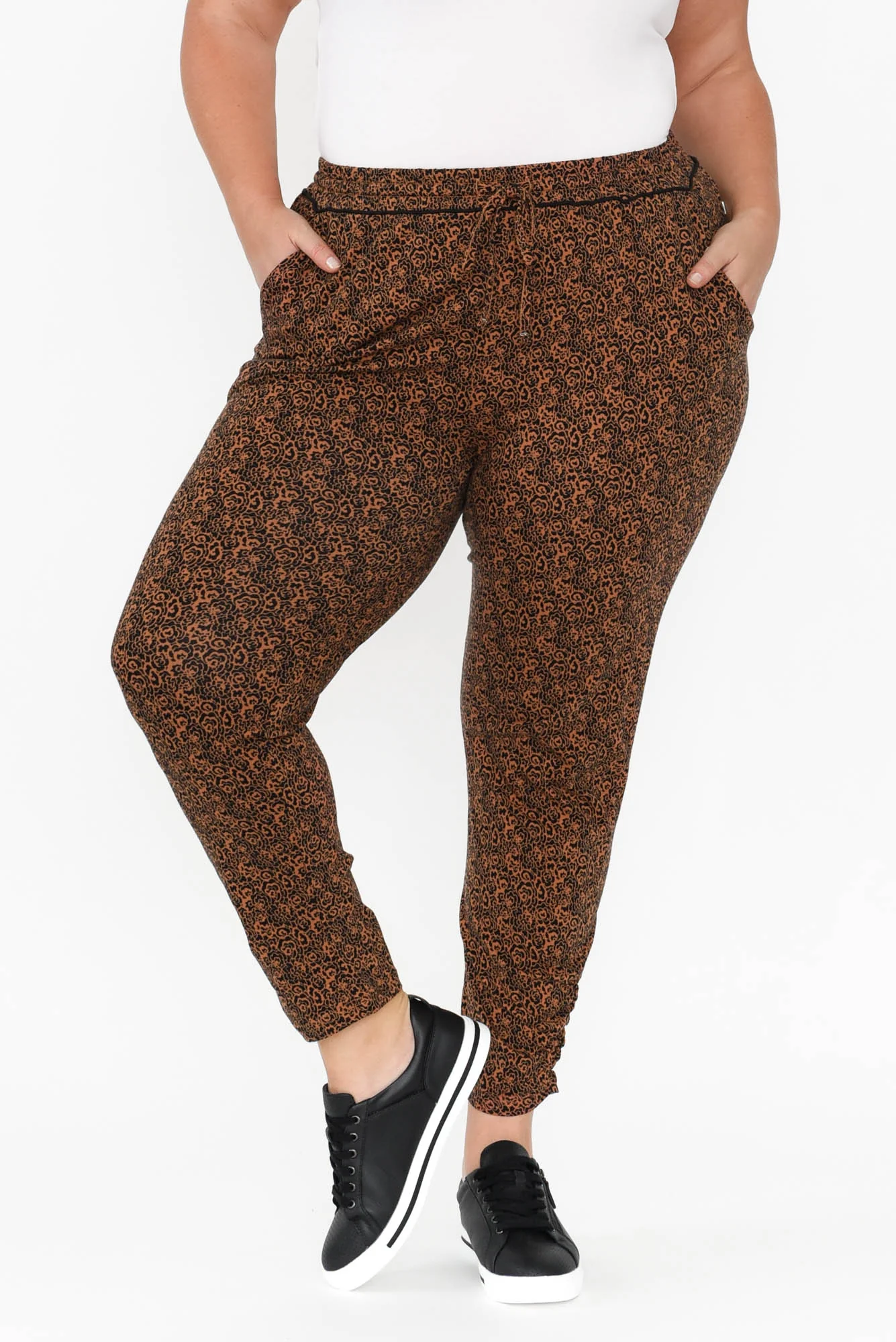 Jordan Rust Abstract Drawstring Pants