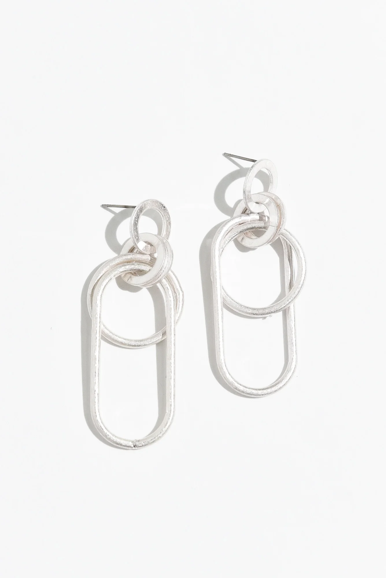 Anoka Silver Link Earrings