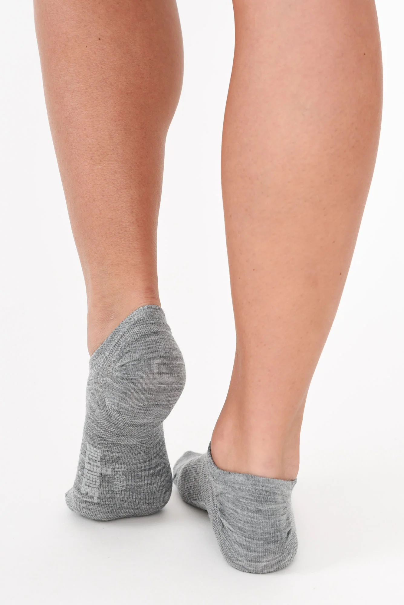 Grey Merino Wool Two Pack Sneaker Socks