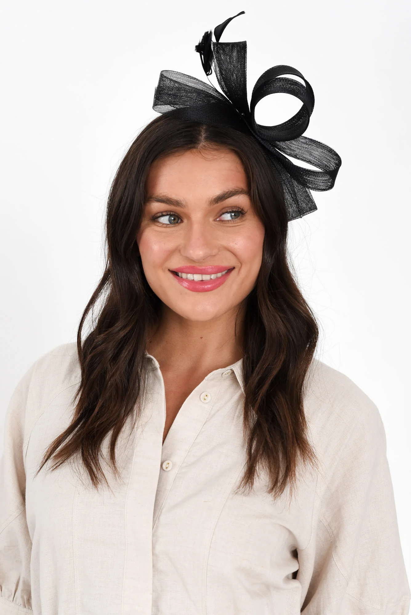 Nyla Black Feather Fascinator