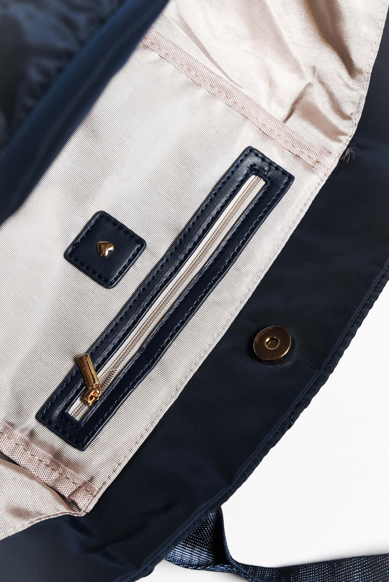 Aleana Navy Quilted Tote Bag