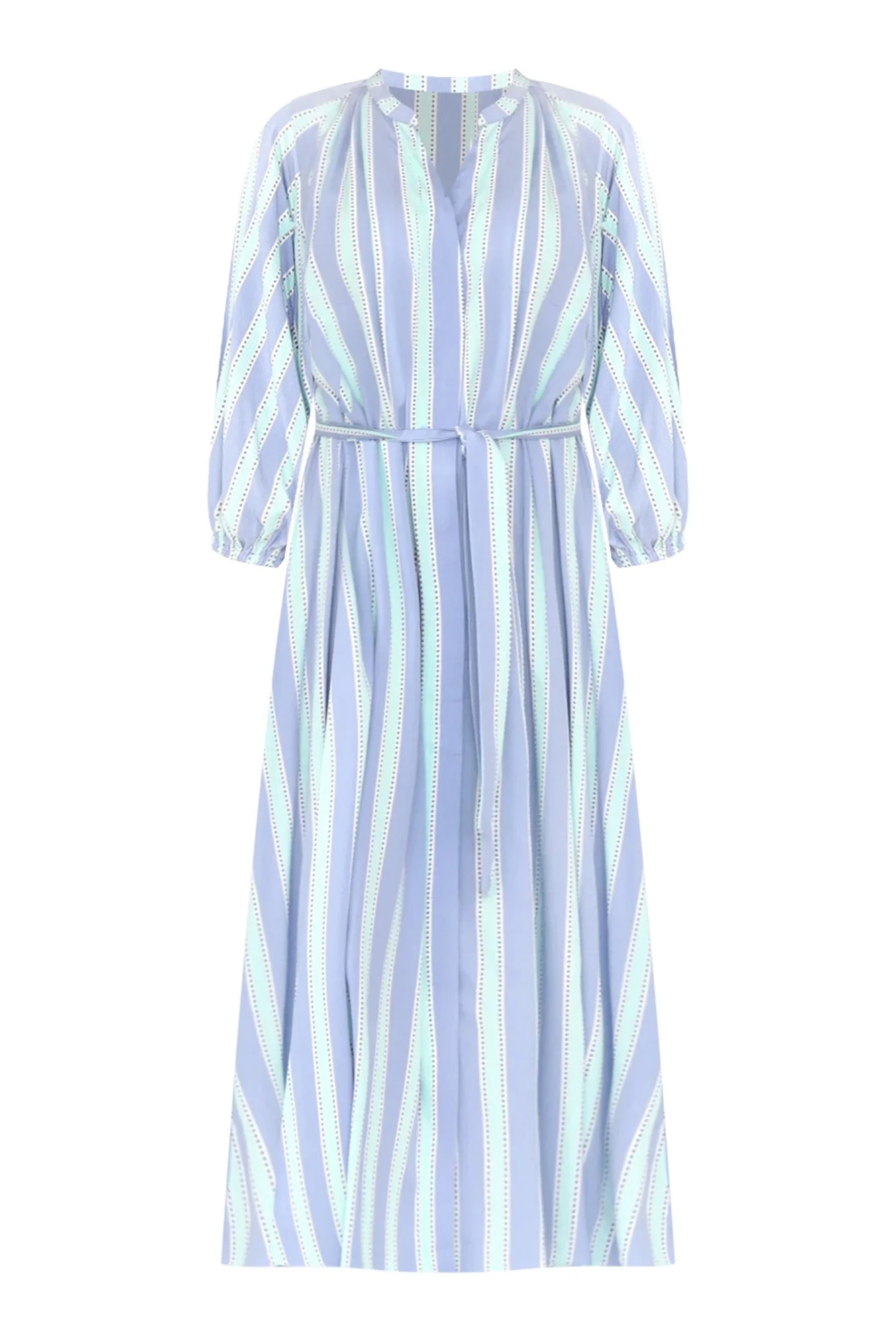 Erina Blue Stripe Tie Dress