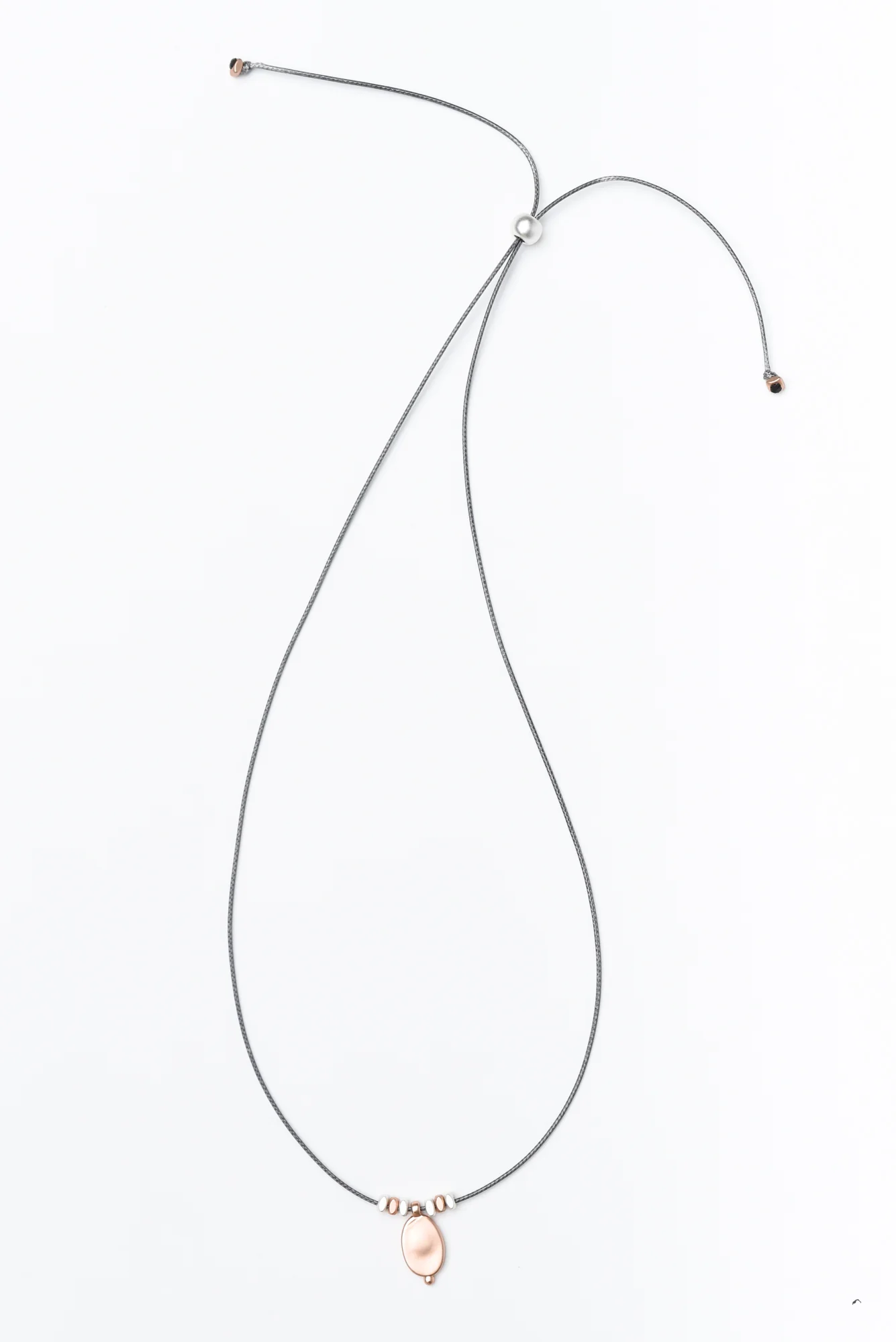 Allura Rose Gold Oval Pendant Necklace