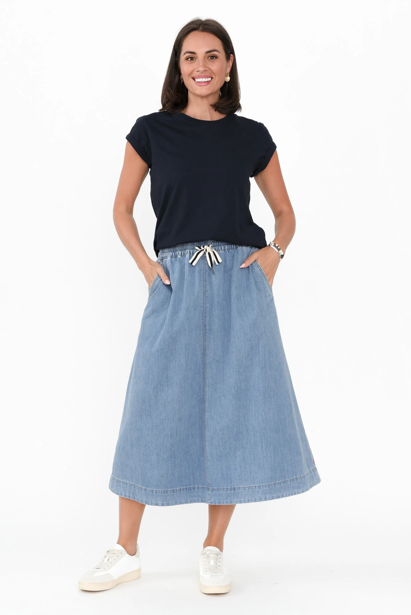 Greta Light Denim Skirt