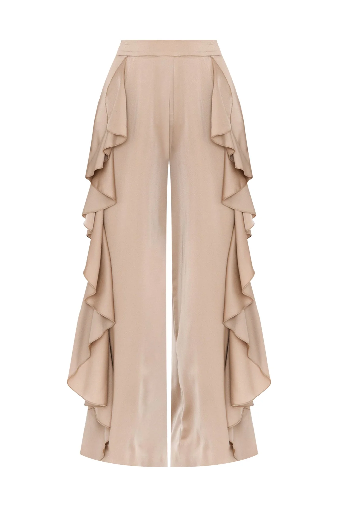 Dancer Taupe Ruffle Pants