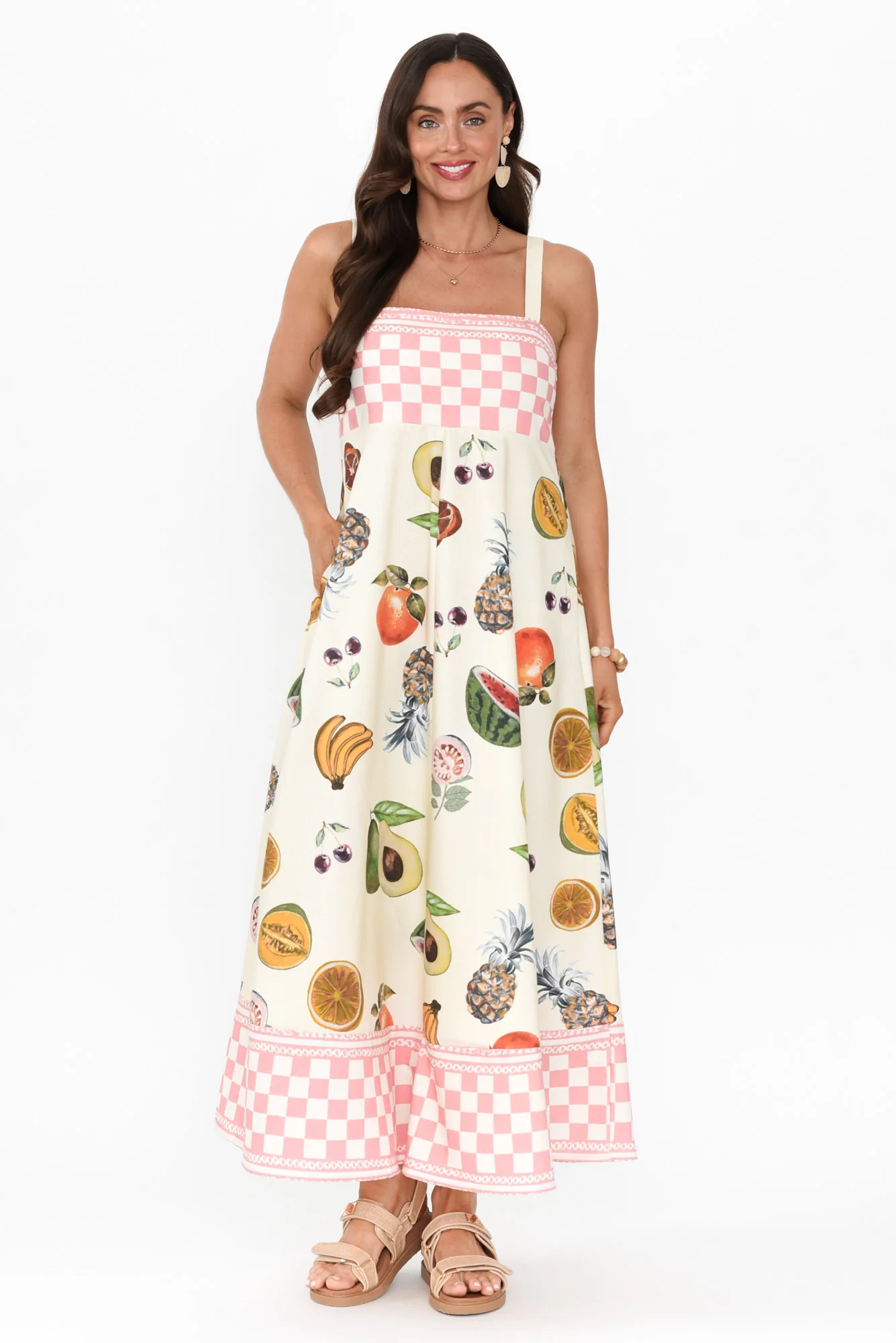 Karris Pink Harvest Linen Blend Dress