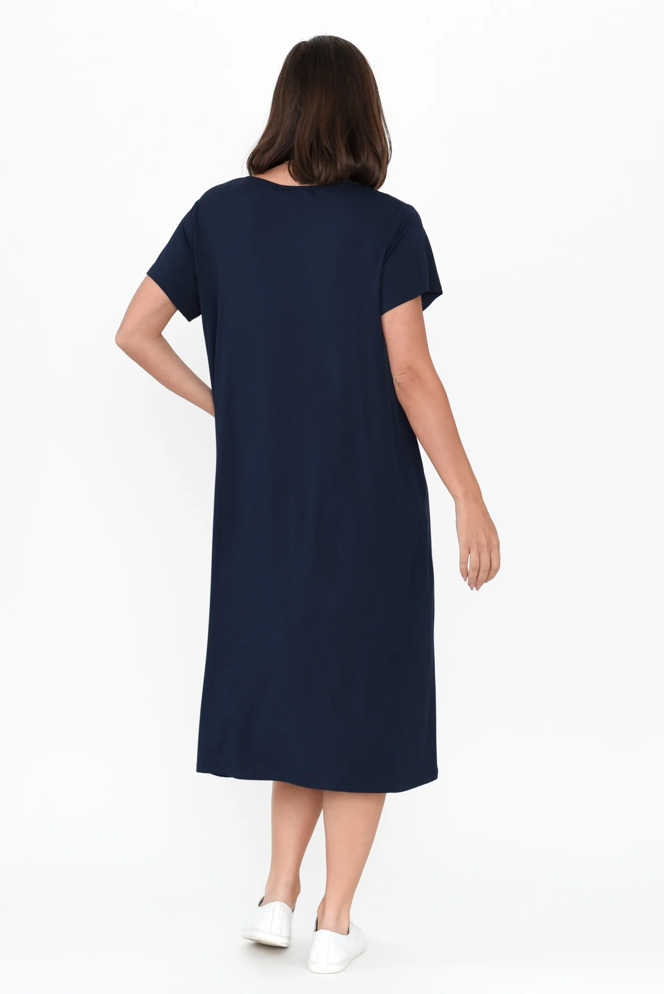 Tiffany Navy Bamboo Tee Dress