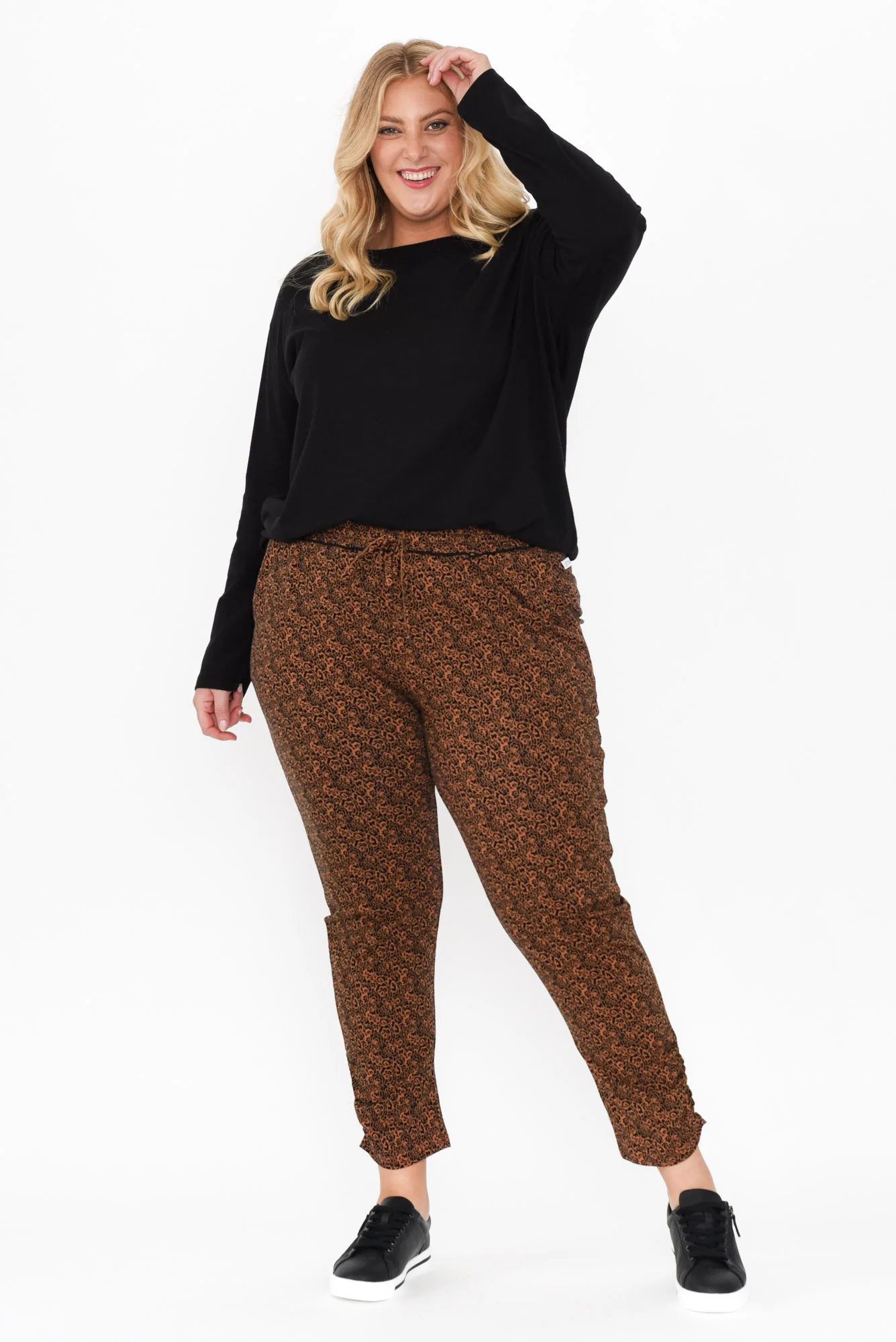 Jordan Rust Abstract Drawstring Pants