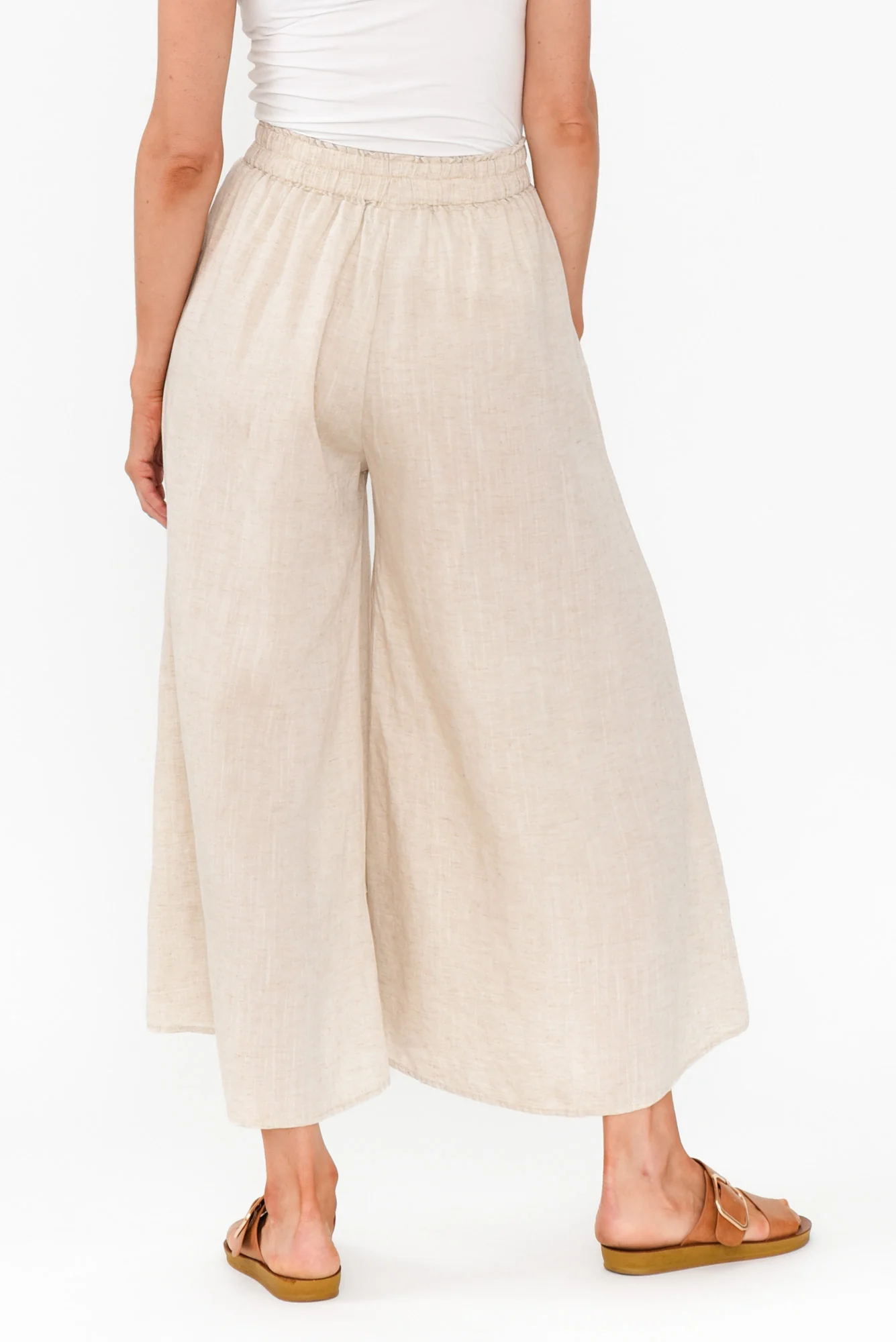 Kaleo Beige Linen Blend Pants