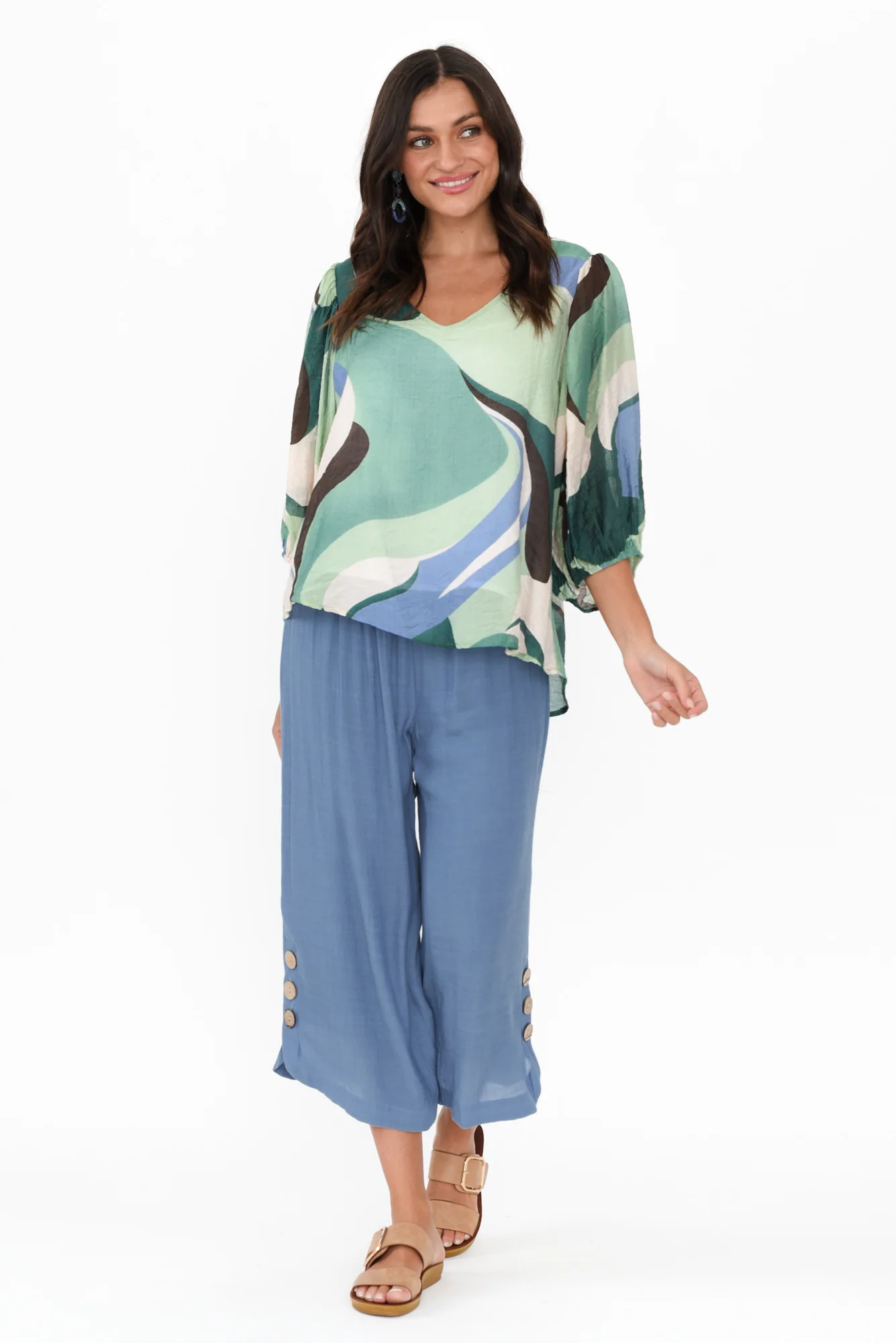 Lettie Steel Button Pant