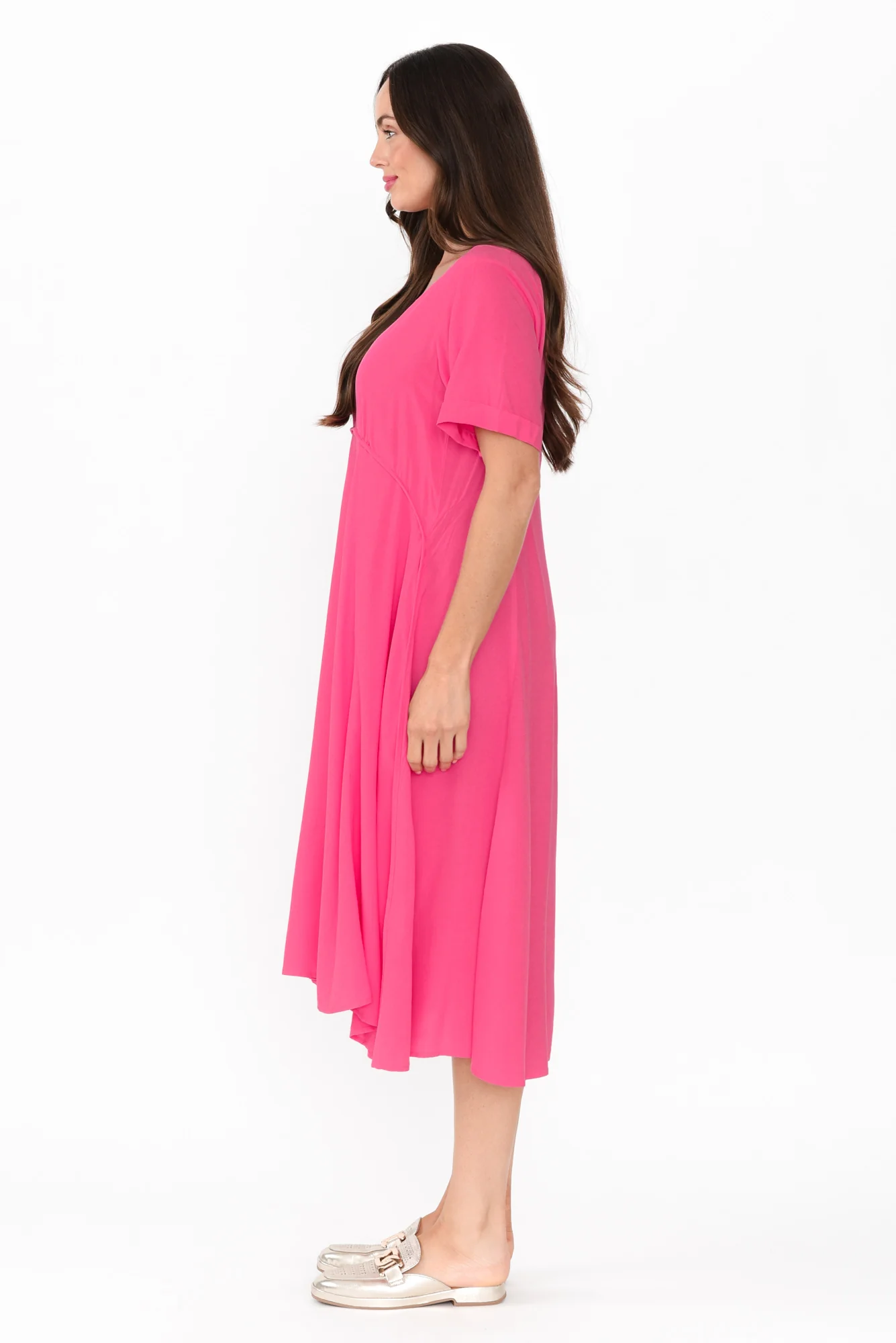Zaelia Pink Crescent Dress