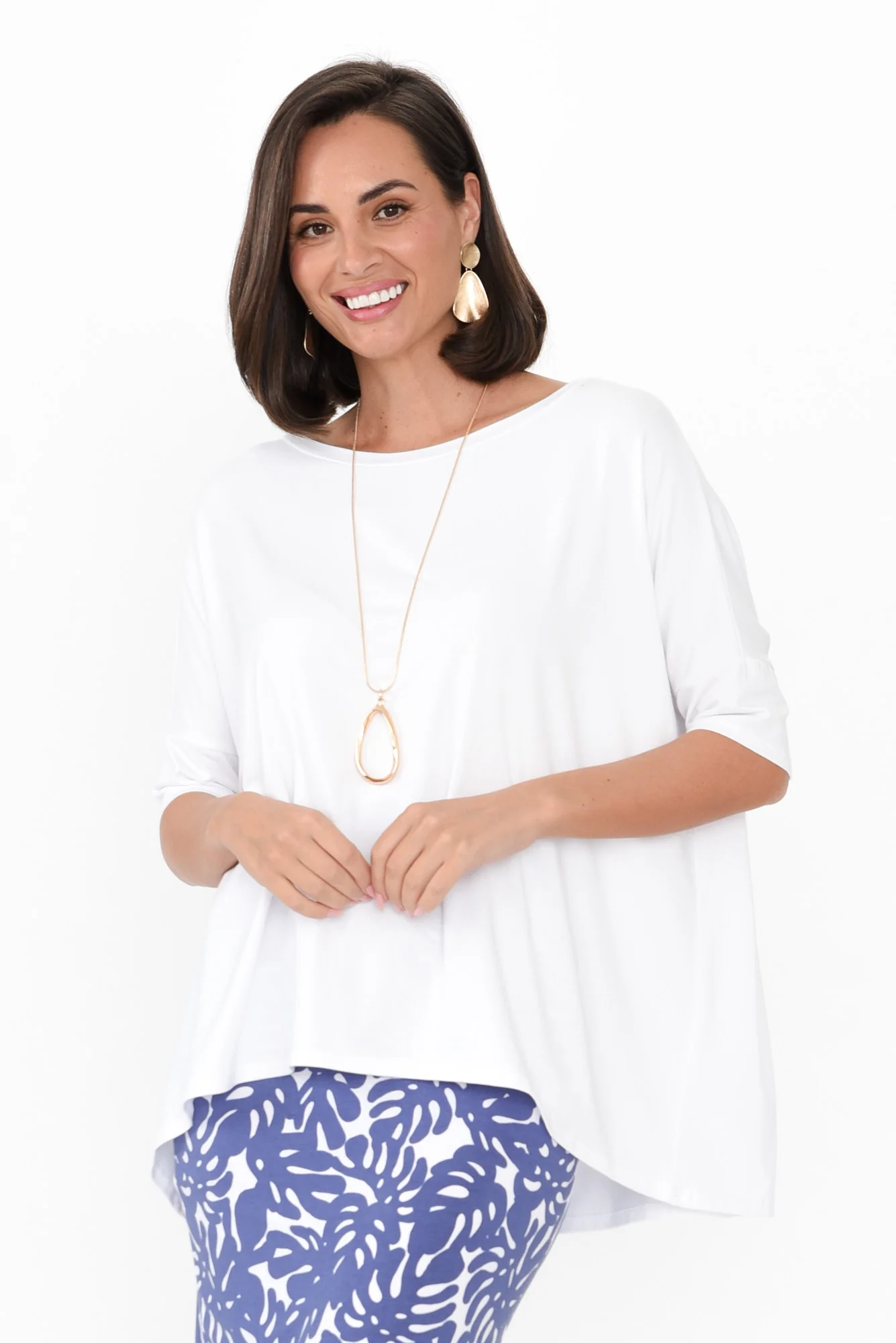 Gina White Bamboo Top