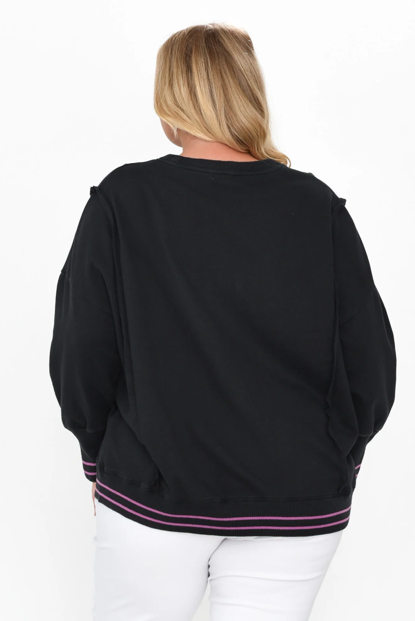 Chantelle Black Trim Cotton Long Sleeve Top