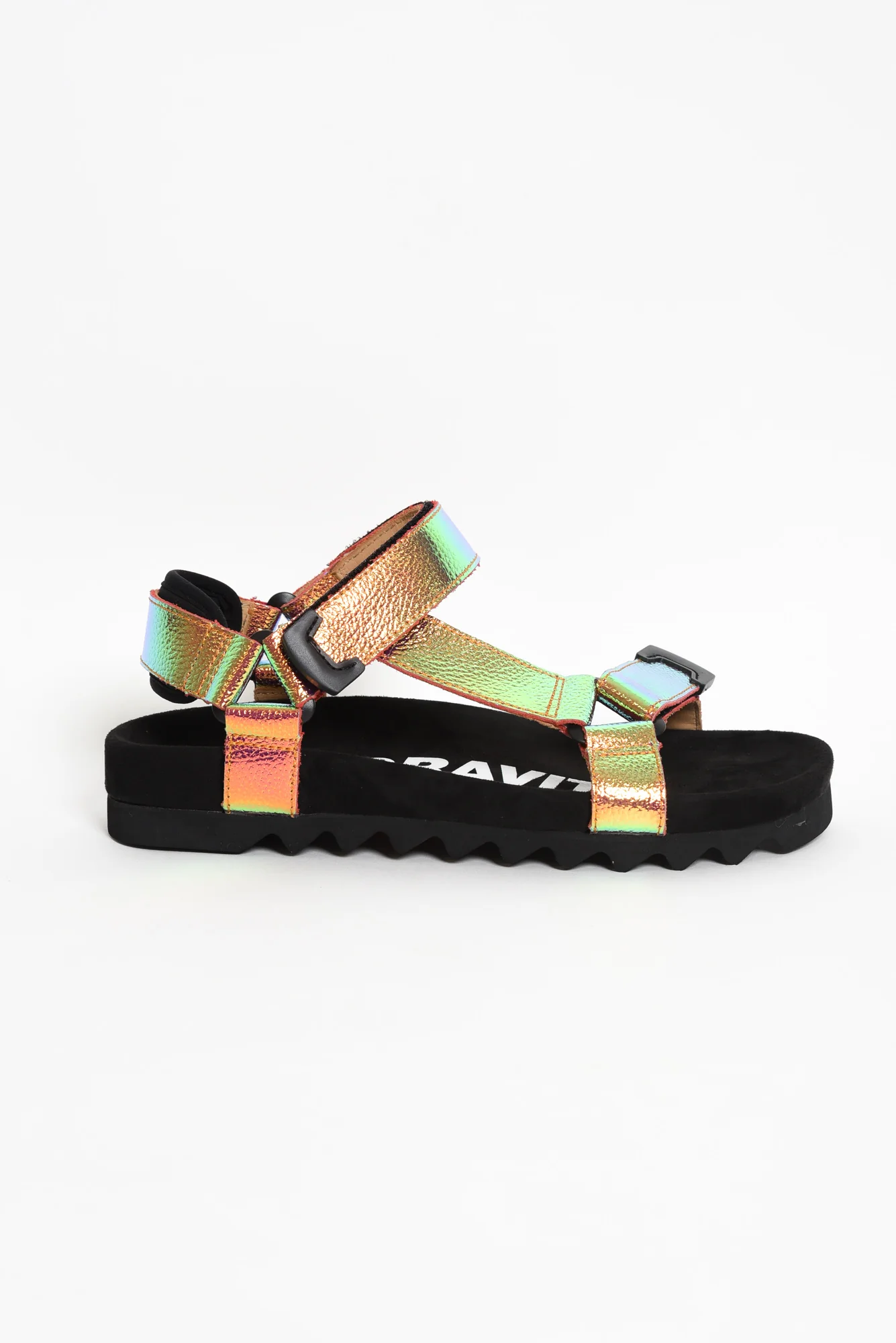 Cohen Sunset Chrome Leather Velcro Sandal