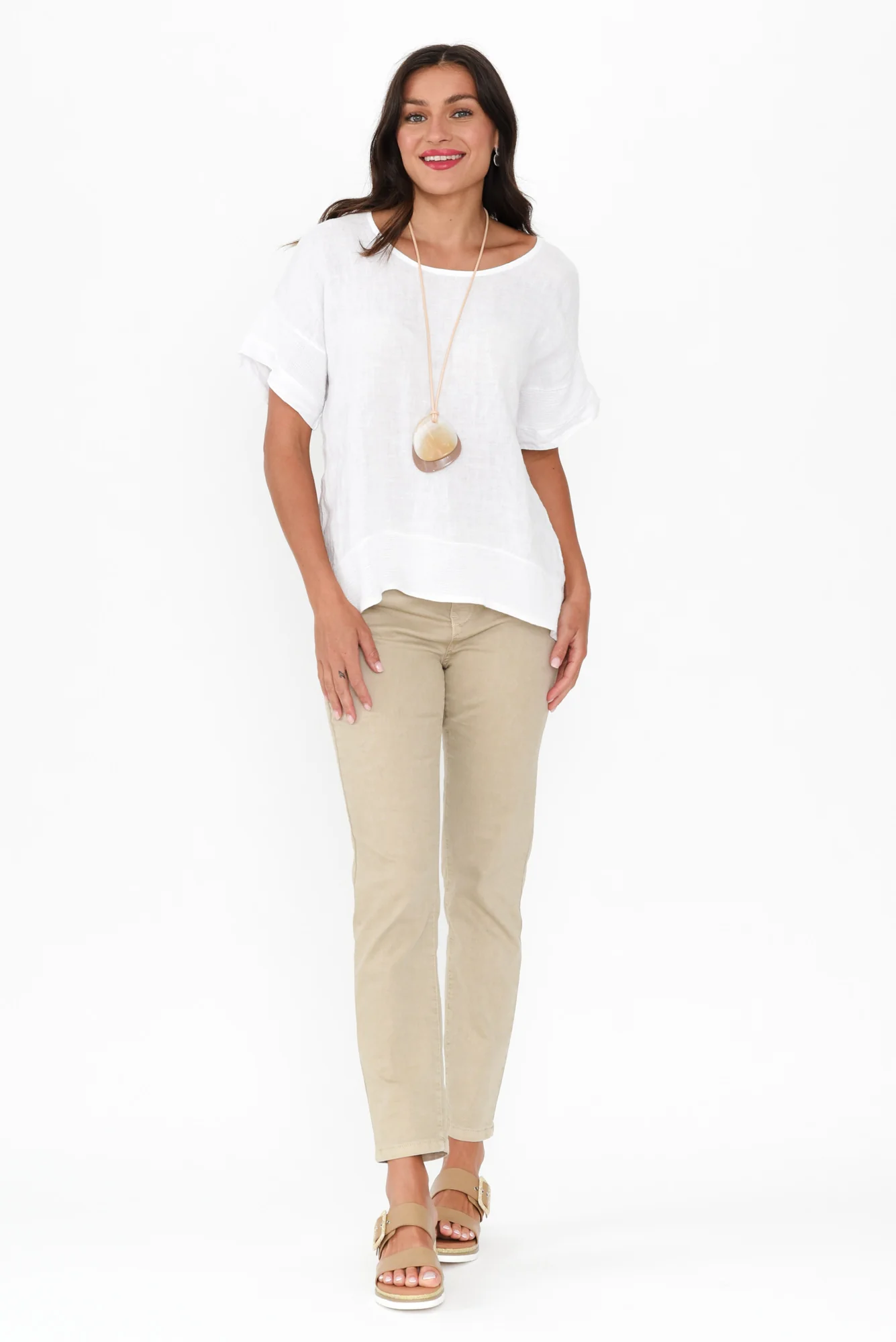 Zadie Beige Stretch Jeans