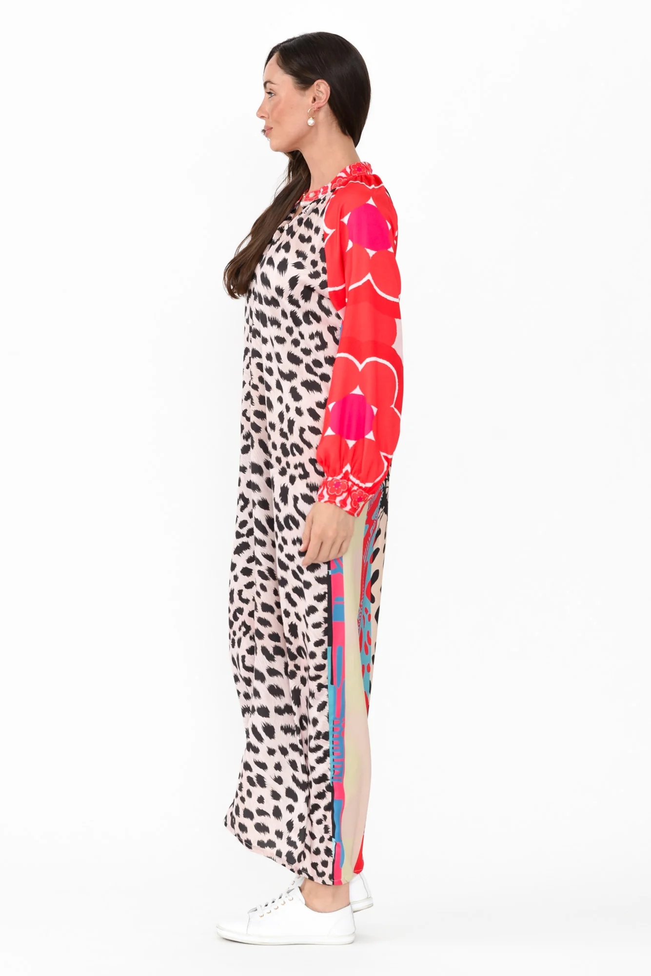Maeva Red Leopard Shirt Dress