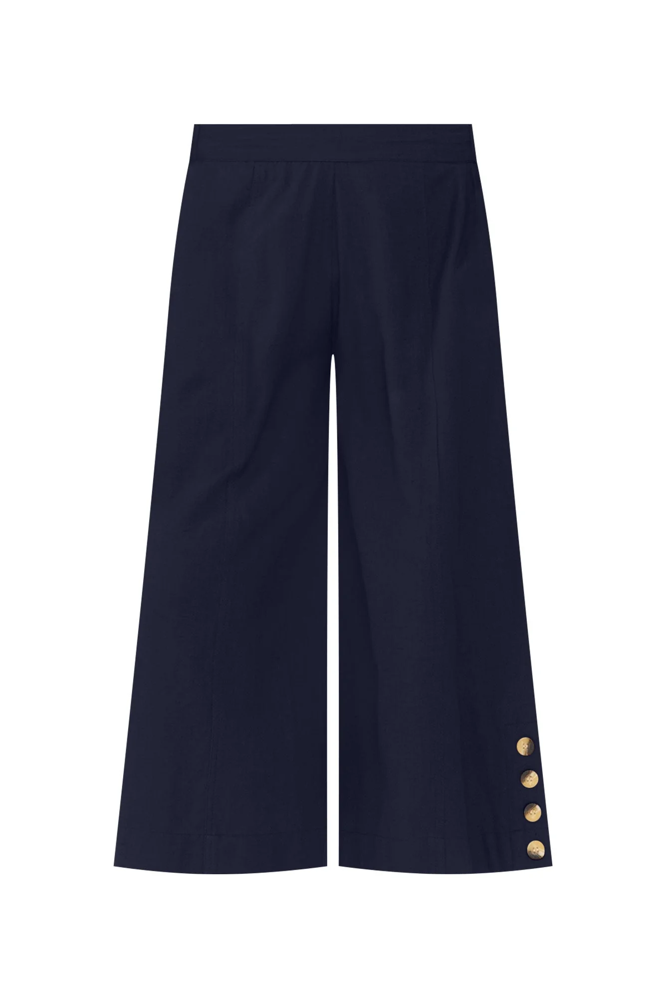 Kishan Navy Cotton Blend Pants