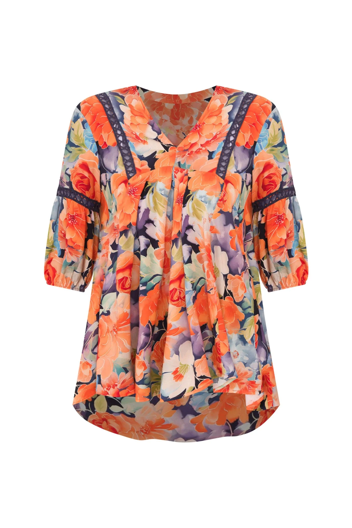 Primrose Orange Floral Top
